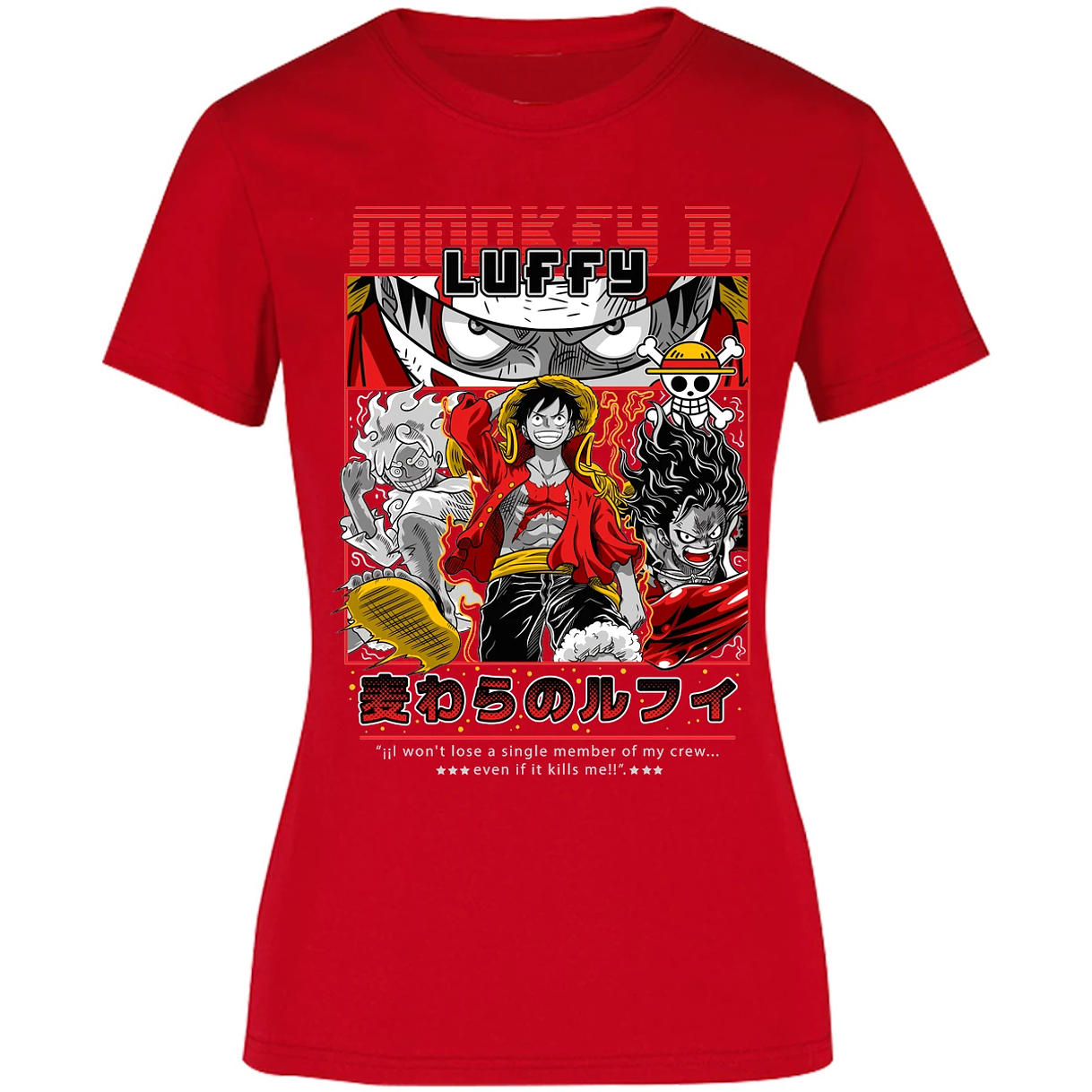 Blusa One Piece Luffy Anime Blusa para Mujer 22