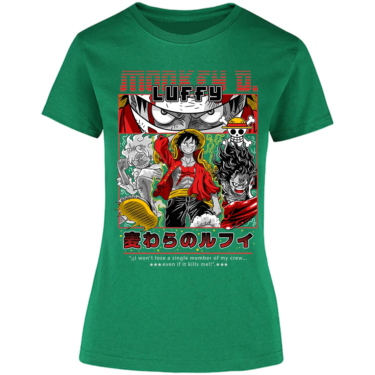 Blusa One Piece Luffy Anime Blusa para Mujer 26