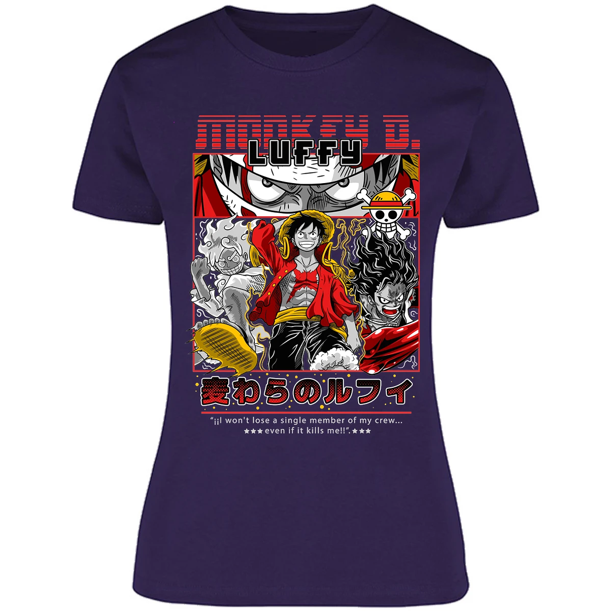 Blusa One Piece Luffy Anime Blusa para Mujer 28
