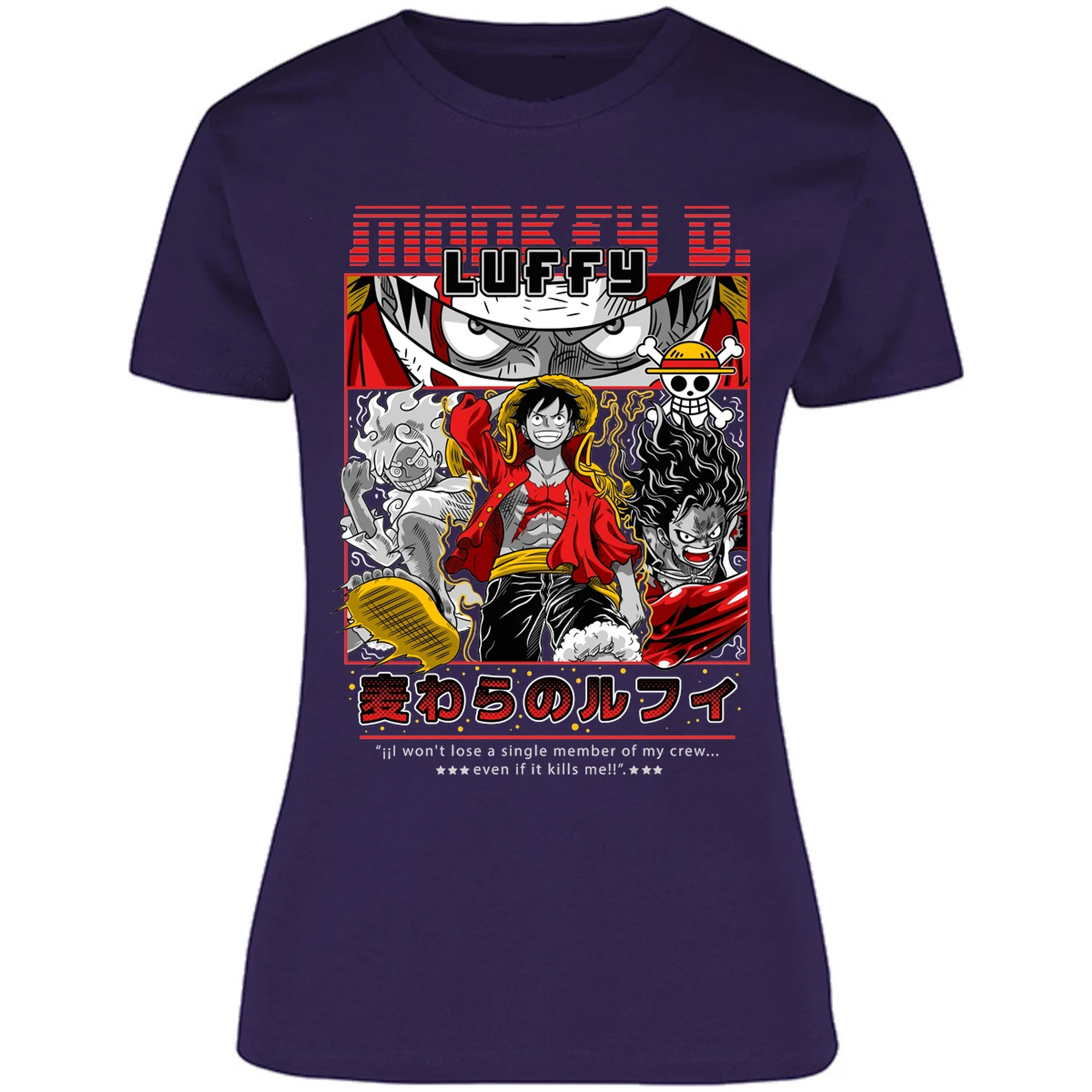 Blusa One Piece Luffy Anime Blusa para Mujer 28