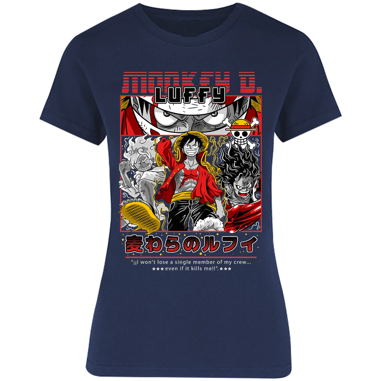 Blusa One Piece Luffy Anime Blusa para Mujer 30