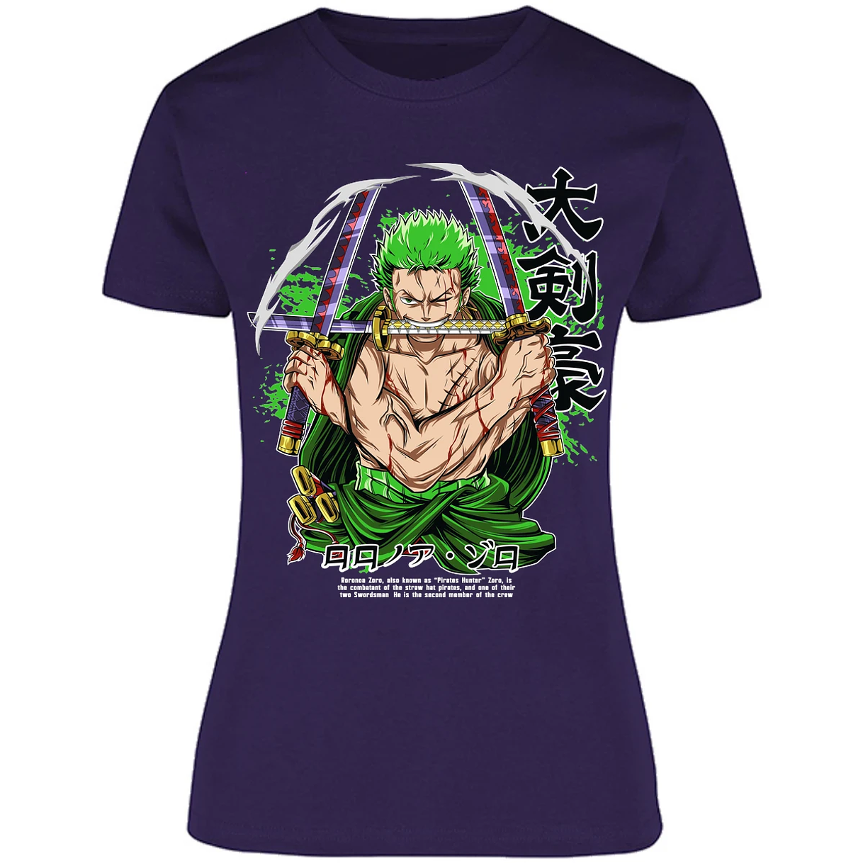Blusa One Piece Zoro Pdf Blusa para Mujer 12