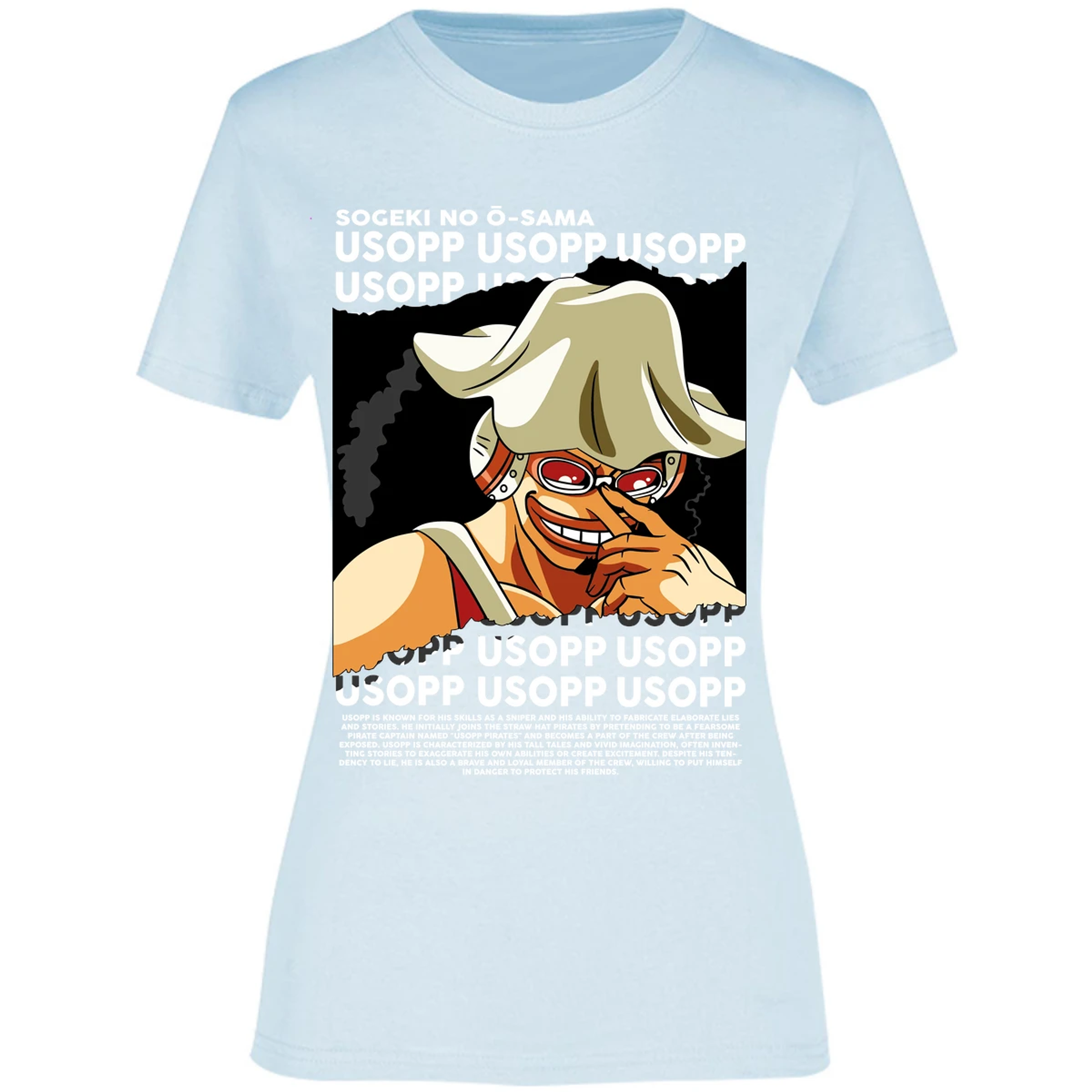 Blusa One Piece Usopp Text Blusa para Mujer 11