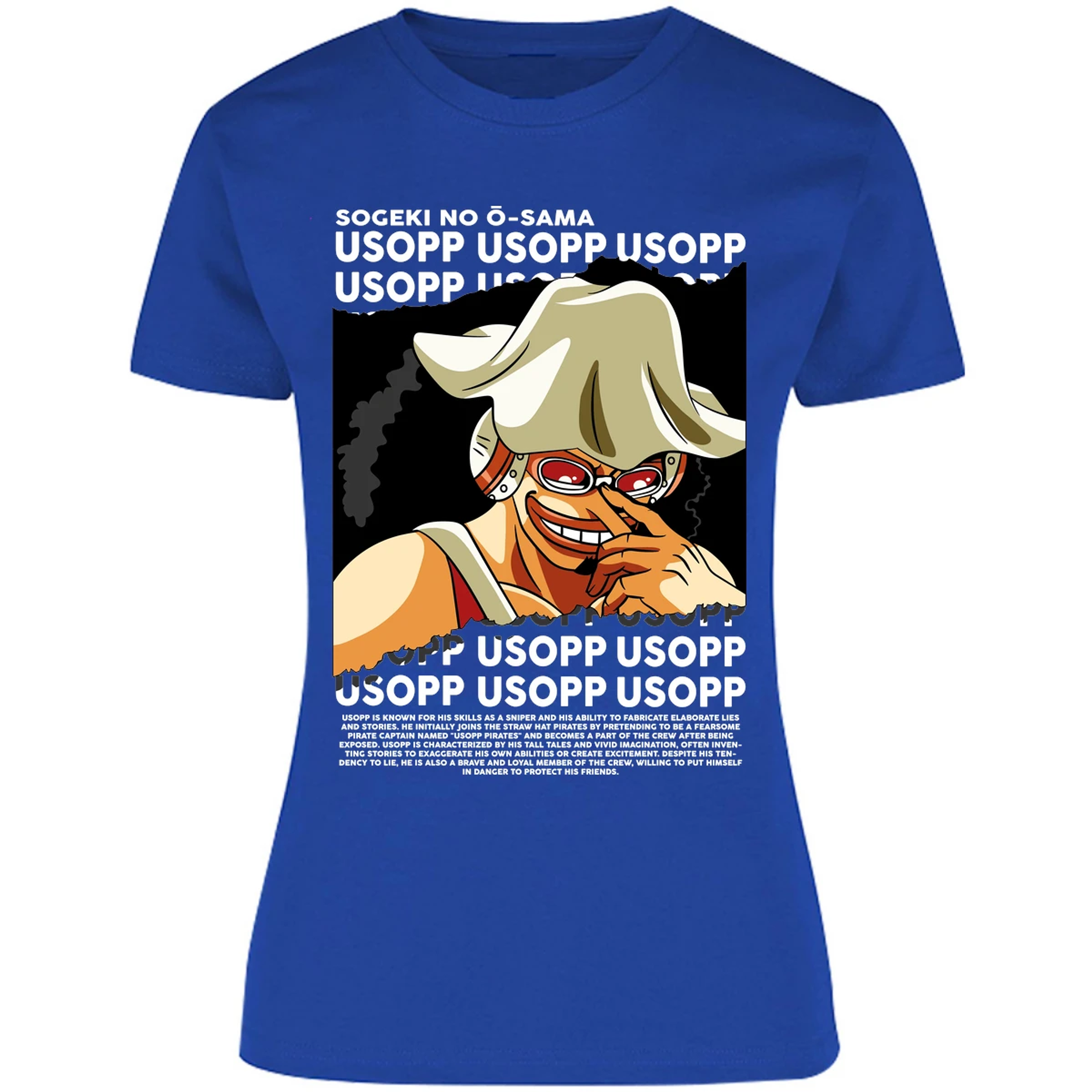 Blusa One Piece Usopp Text Blusa para Mujer 13