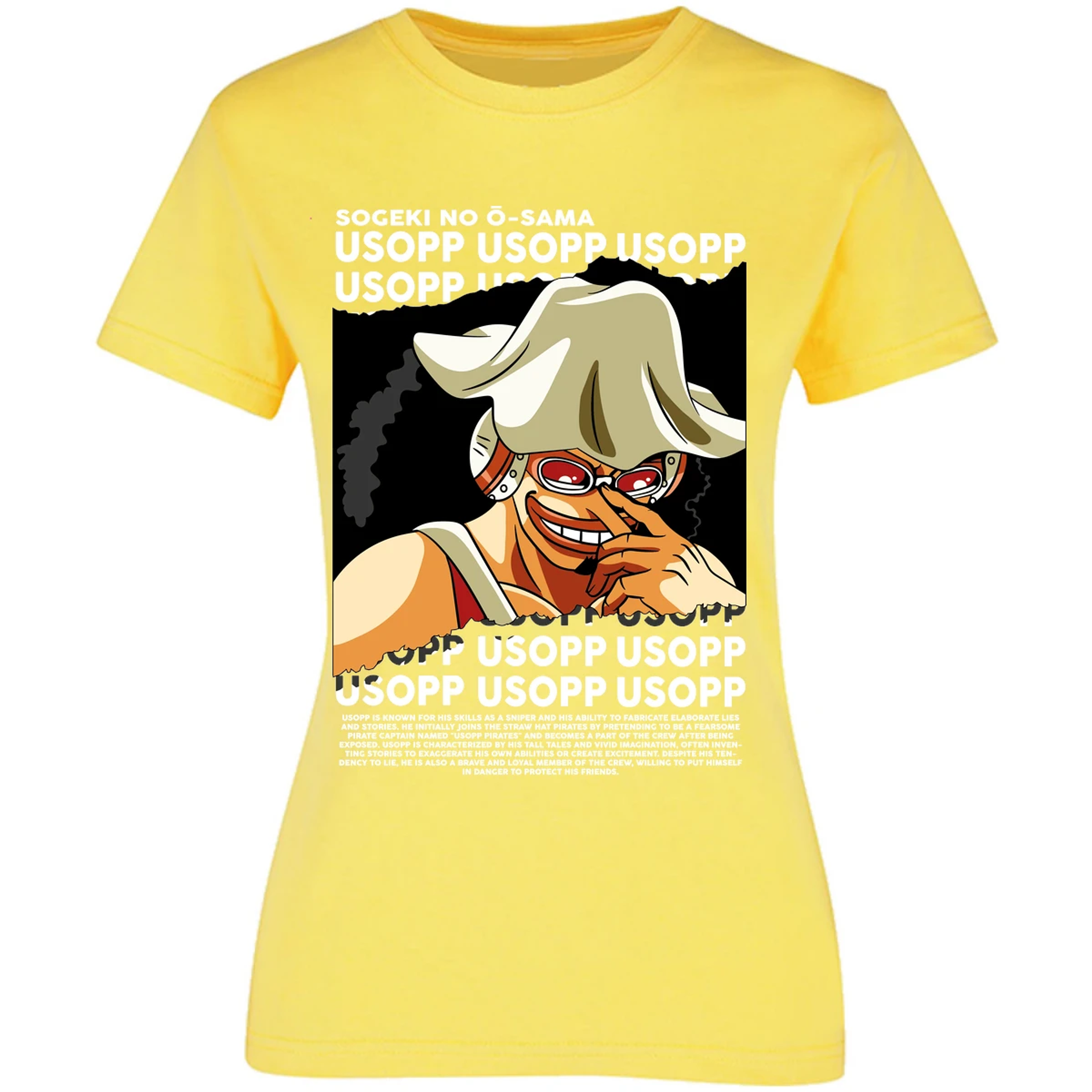 Blusa One Piece Usopp Text Blusa para Mujer 18