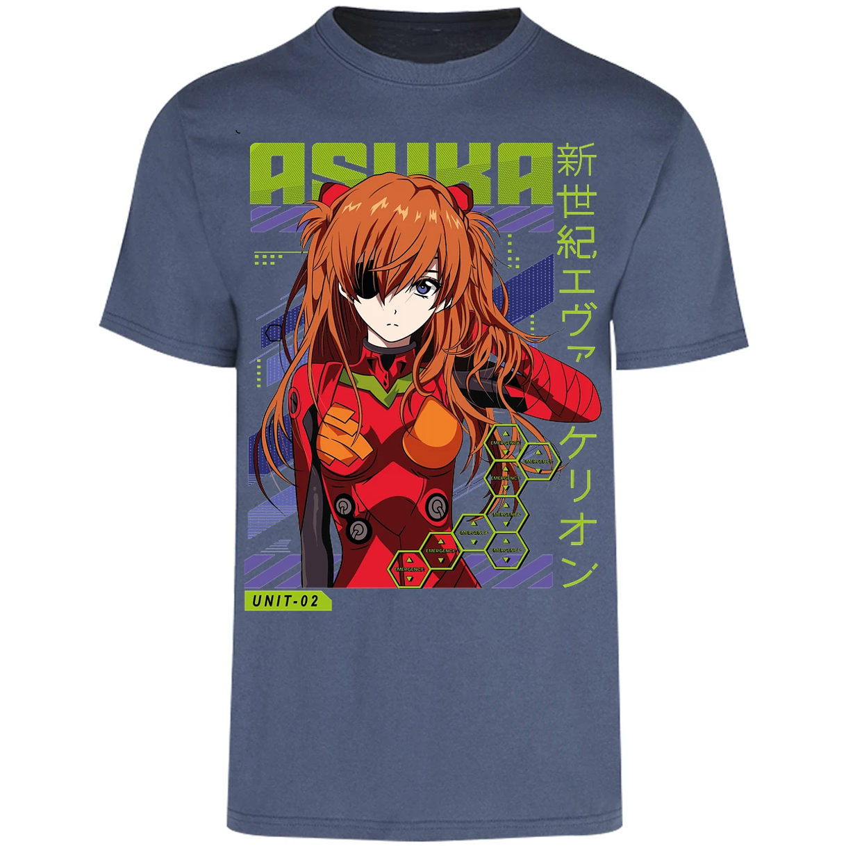 Playera Evangelion Asuka Unit 02 para Adulto 2