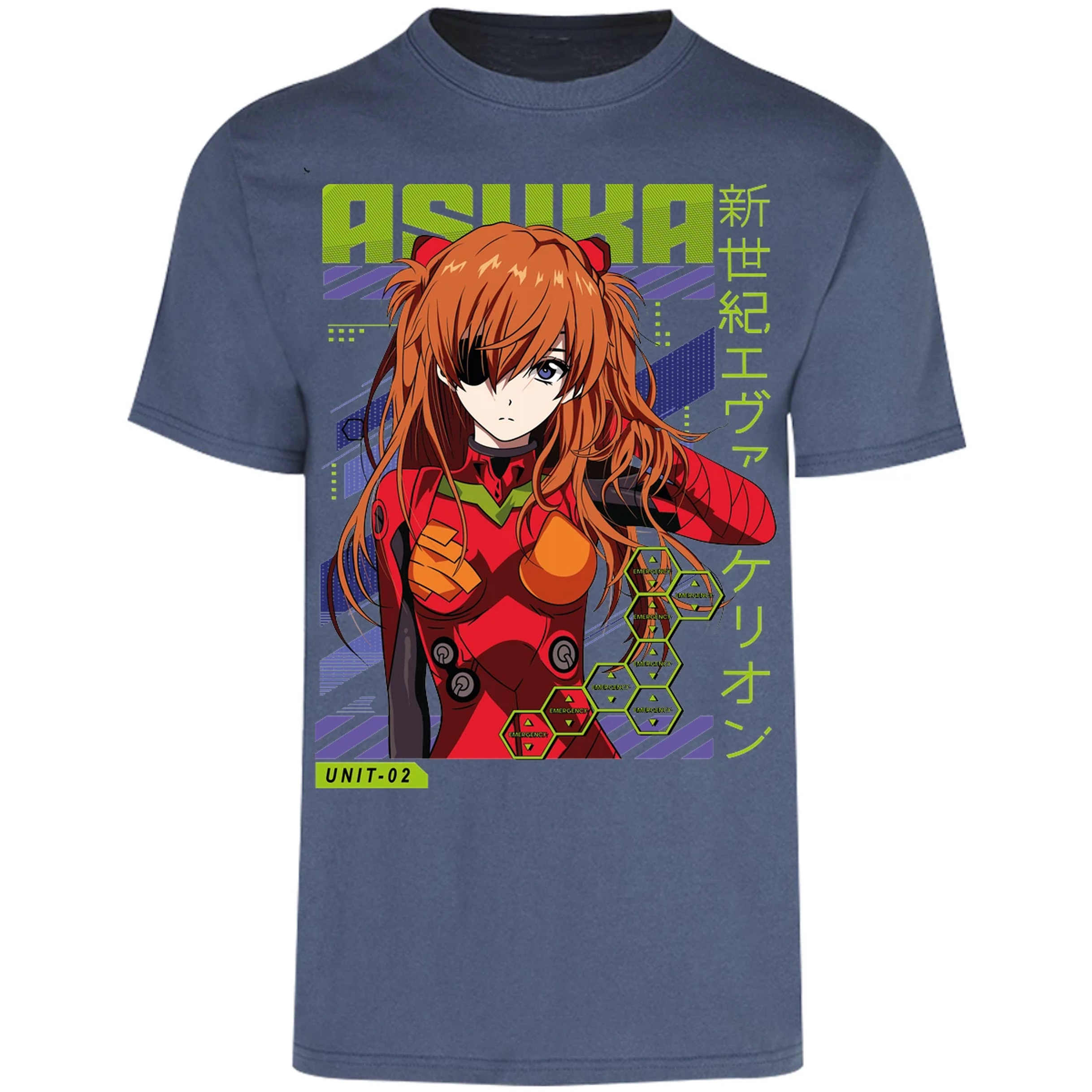 Playera Evangelion Asuka Unit 02 para Adulto 2