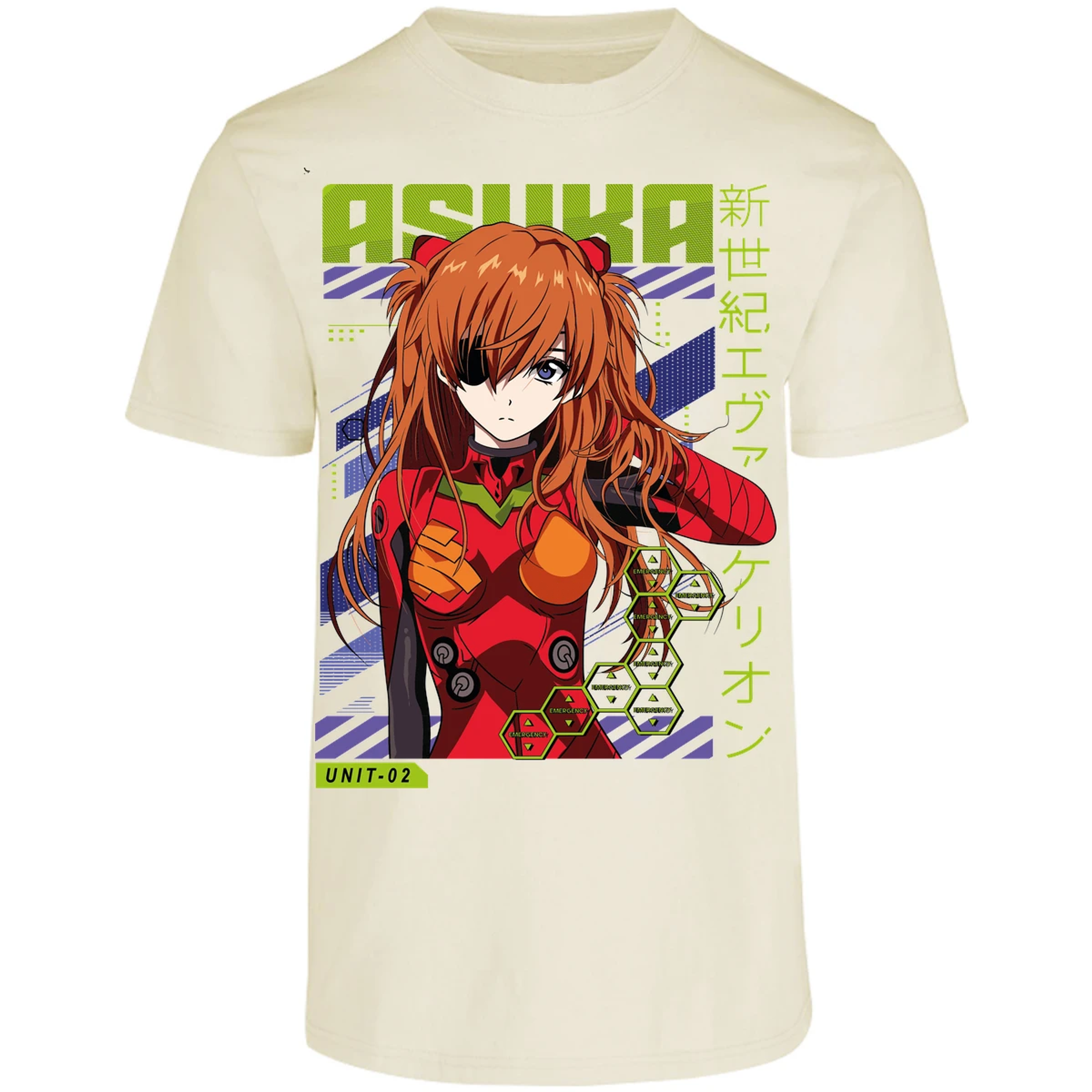 Playera Evangelion Asuka Unit 02 para Adulto 40