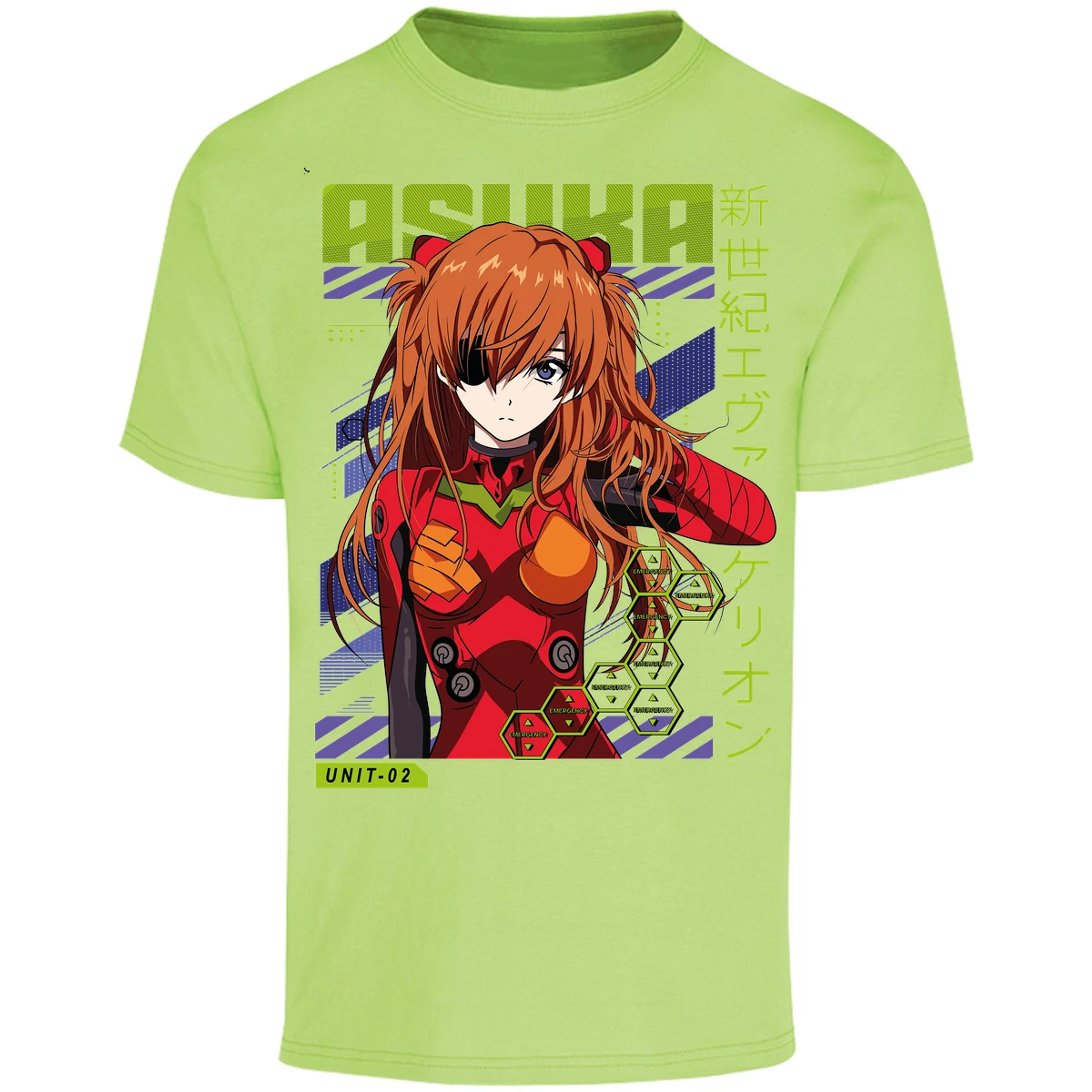 Playera Evangelion Asuka Unit 02 para Adulto 26