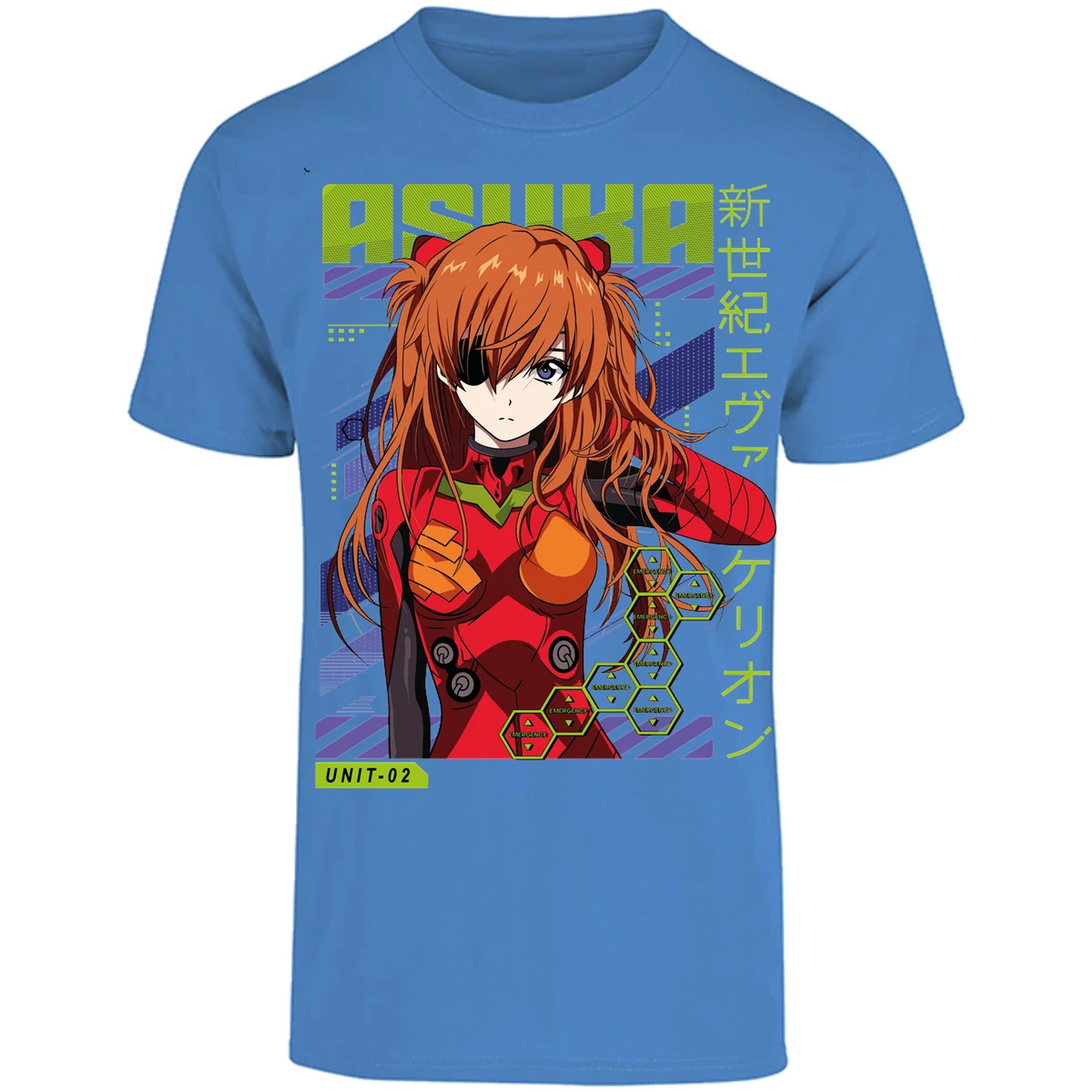 Playera Evangelion Asuka Unit 02 para Adulto 30