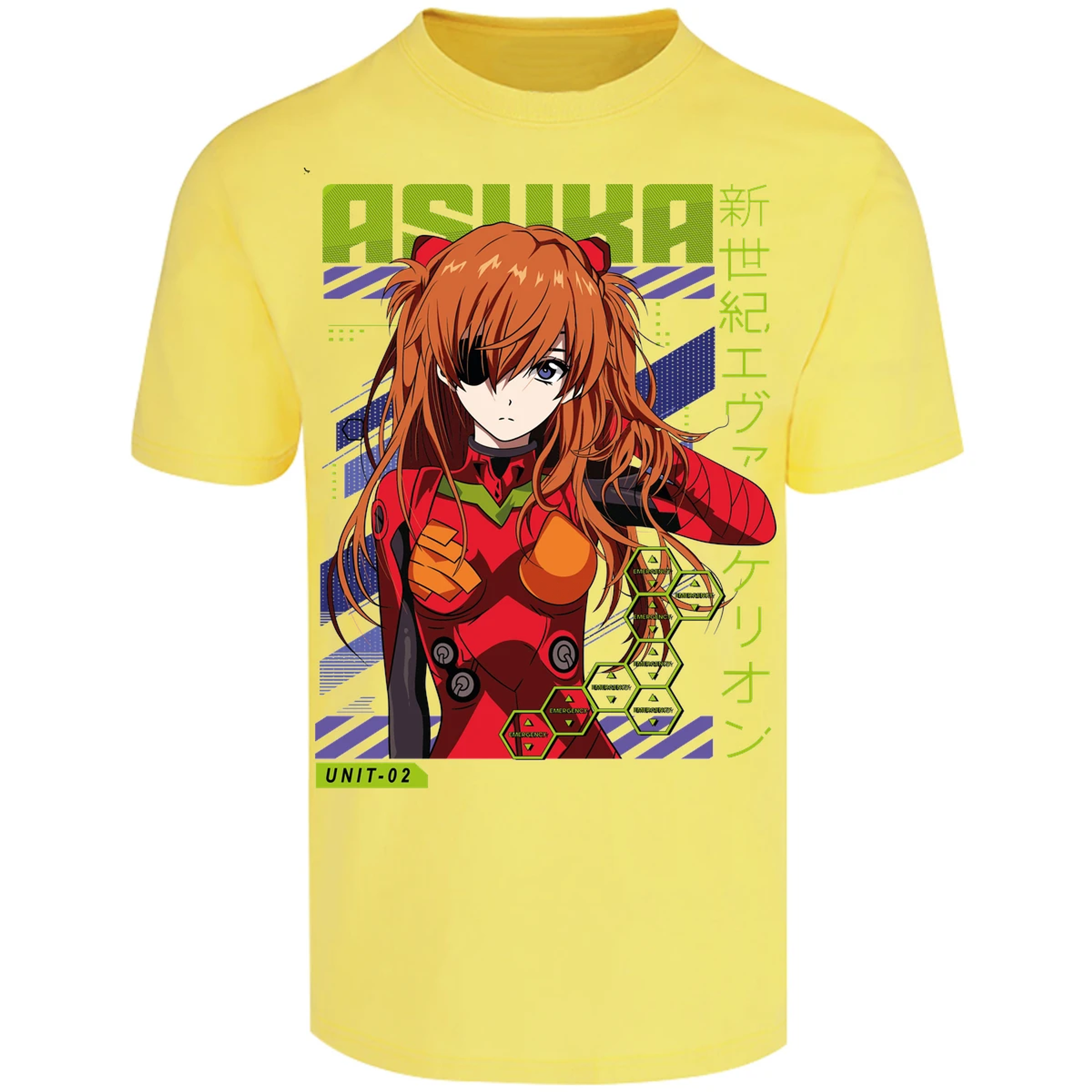 Playera Evangelion Asuka Unit 02 para Adulto 34