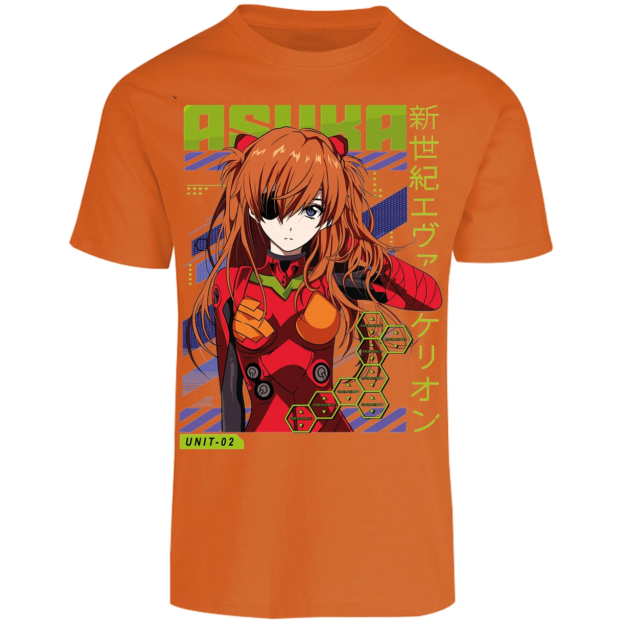 Playera Evangelion Asuka Unit 02 para Adulto 36