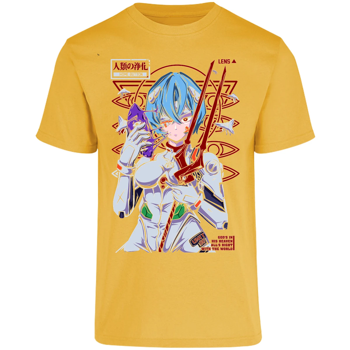 Playera Evangelion Rei Mask para Adulto 1