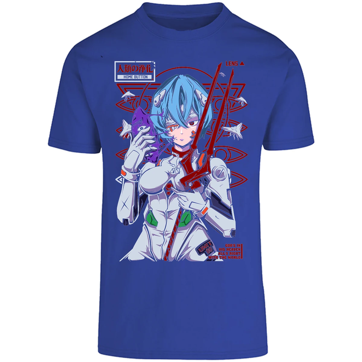 Playera Evangelion Rei Mask para Adulto 2