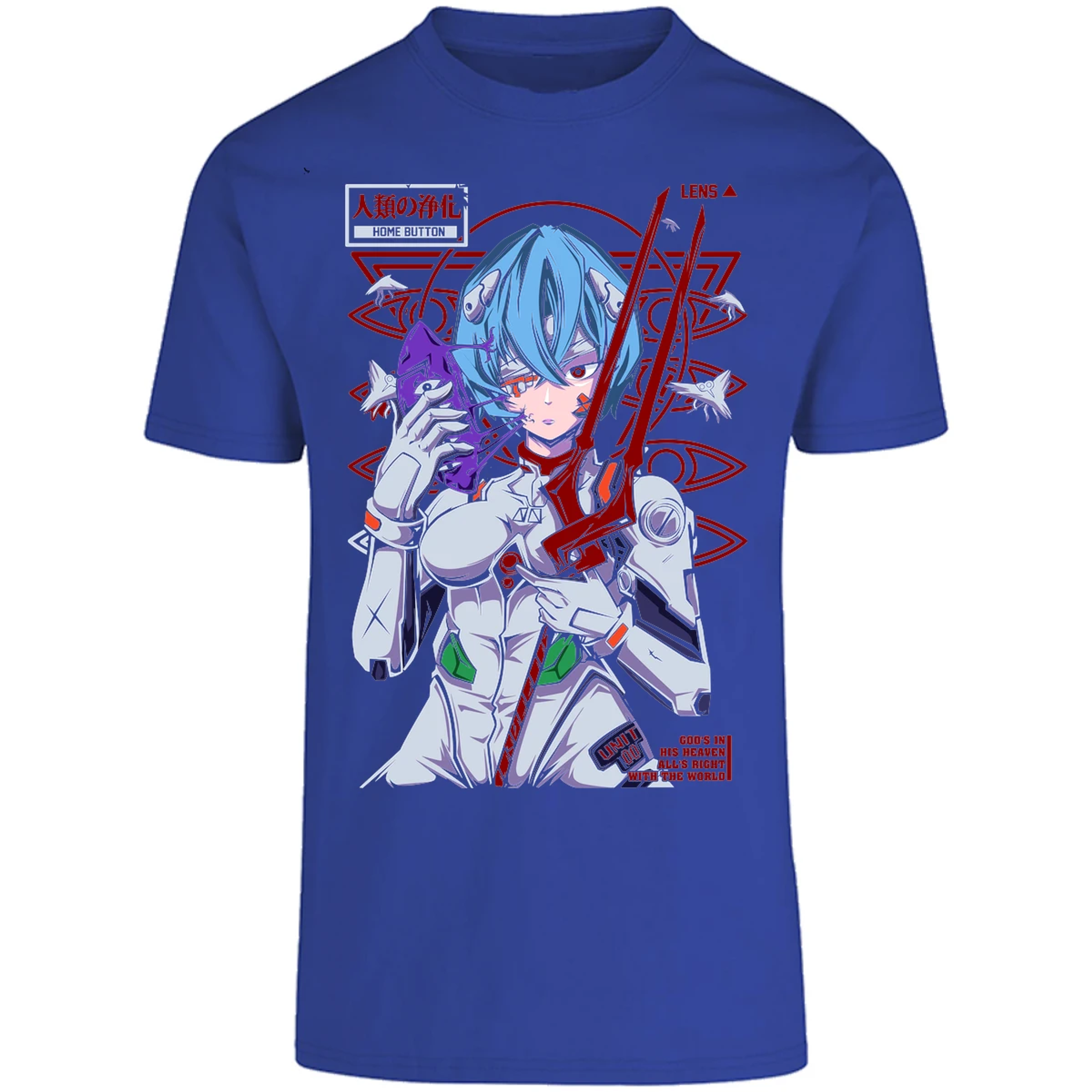 Playera Evangelion Rei Mask para Adulto 2