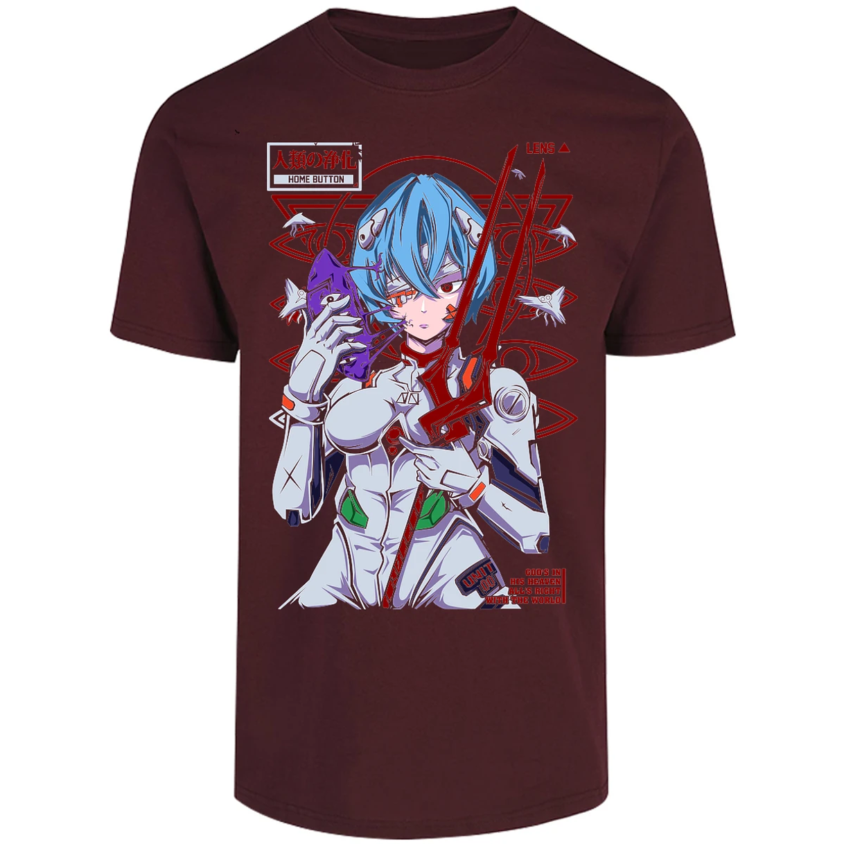 Playera Evangelion Rei Mask para Adulto 3