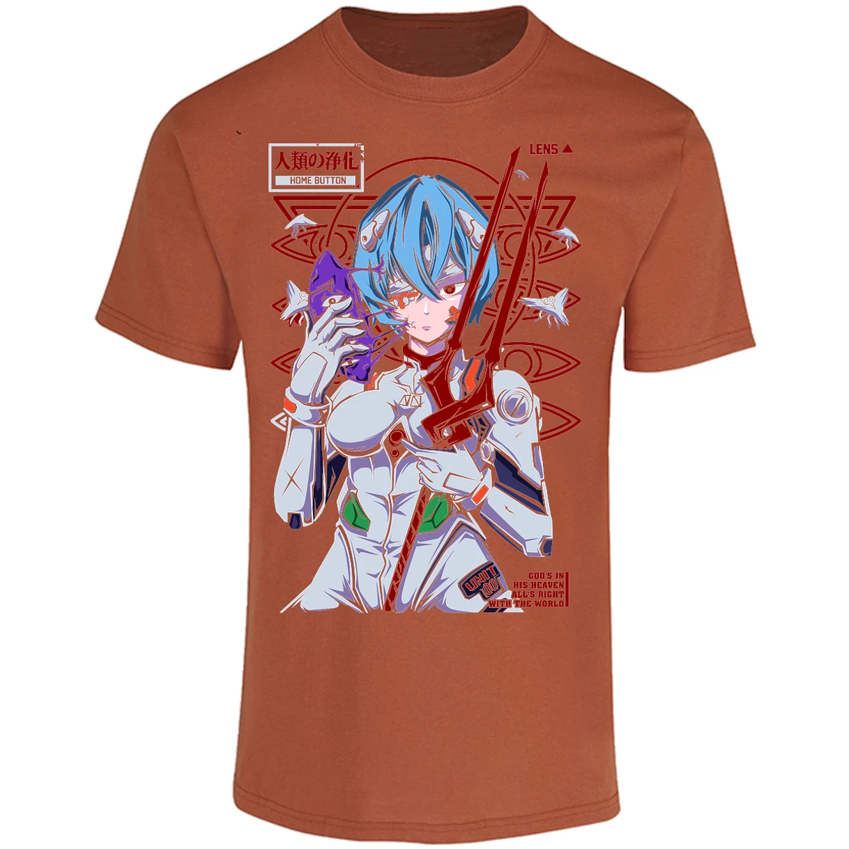 Playera Evangelion Rei Mask para Adulto 4