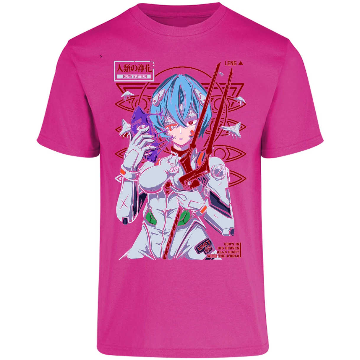 Playera Evangelion Rei Mask para Adulto 5