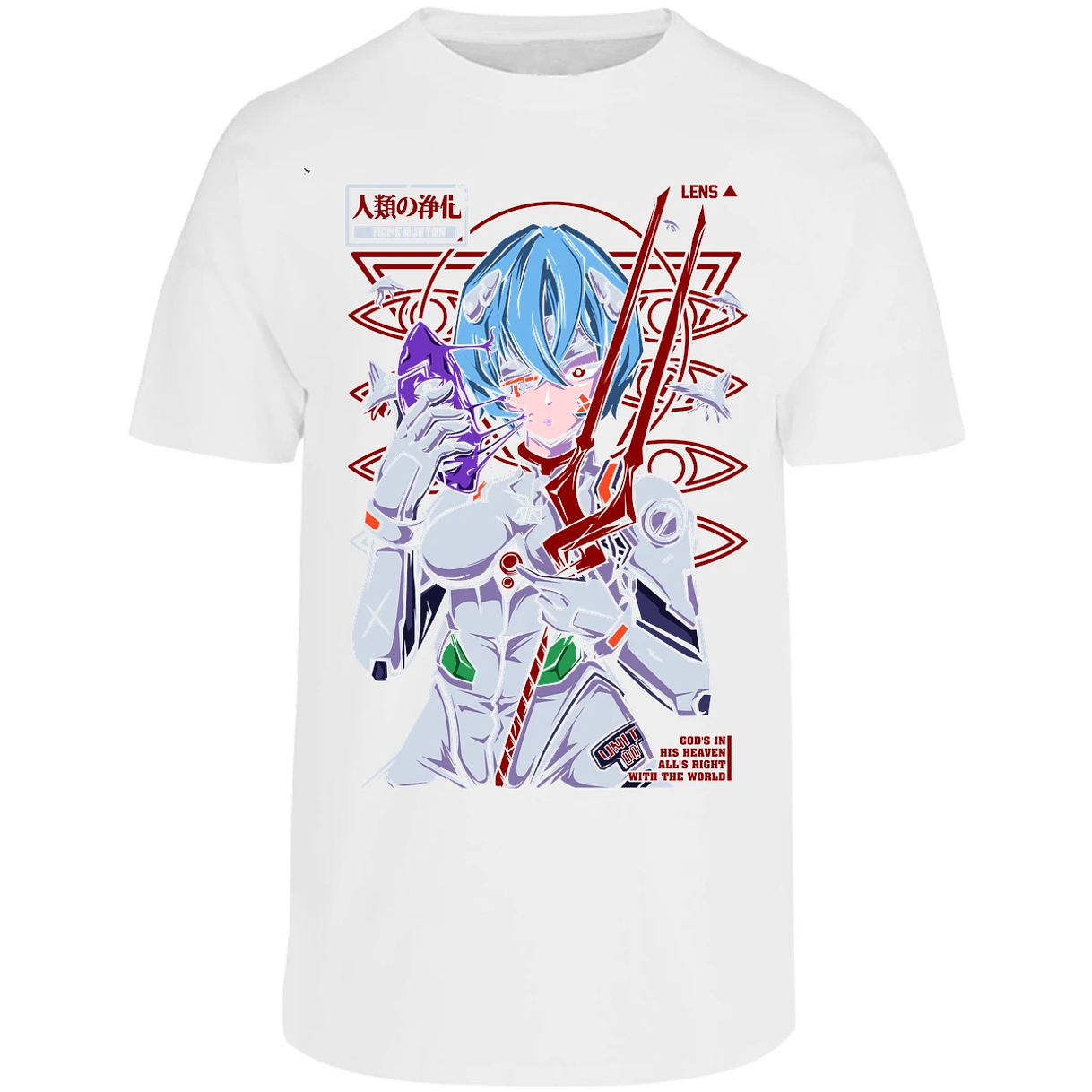 Playera Evangelion Rei Mask para Adulto 7