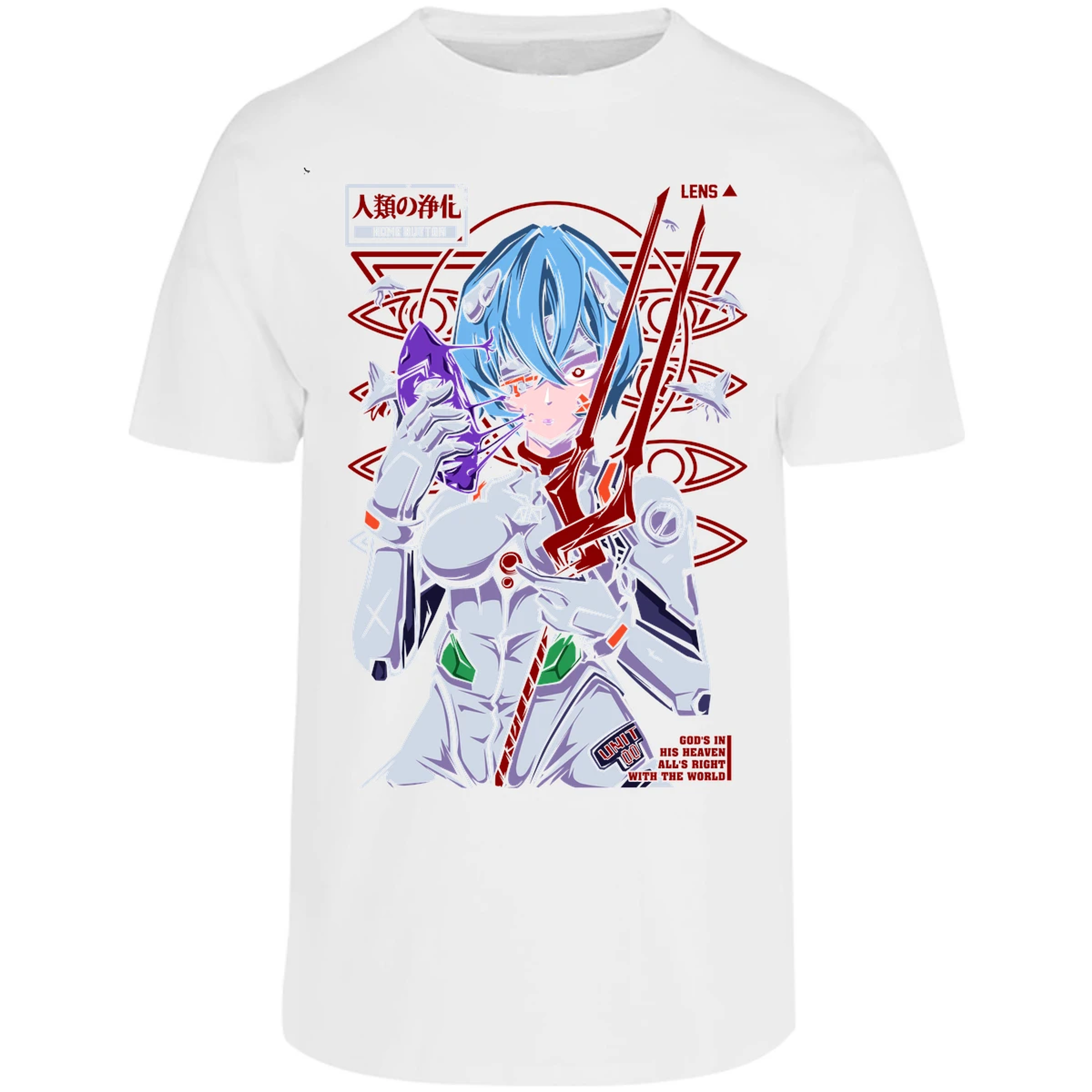 Playera Evangelion Rei Mask para Adulto 7