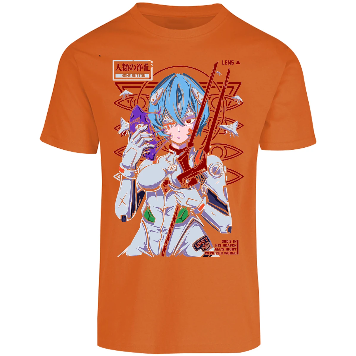 Playera Evangelion Rei Mask para Adulto 9