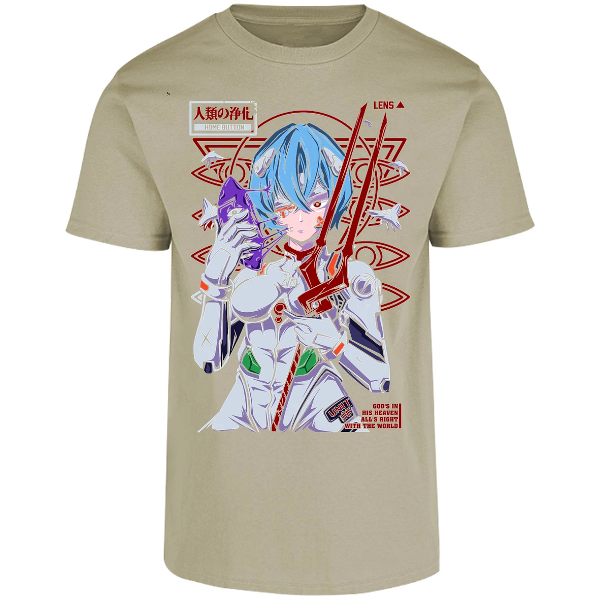 Playera Evangelion Rei Mask para Adulto 13