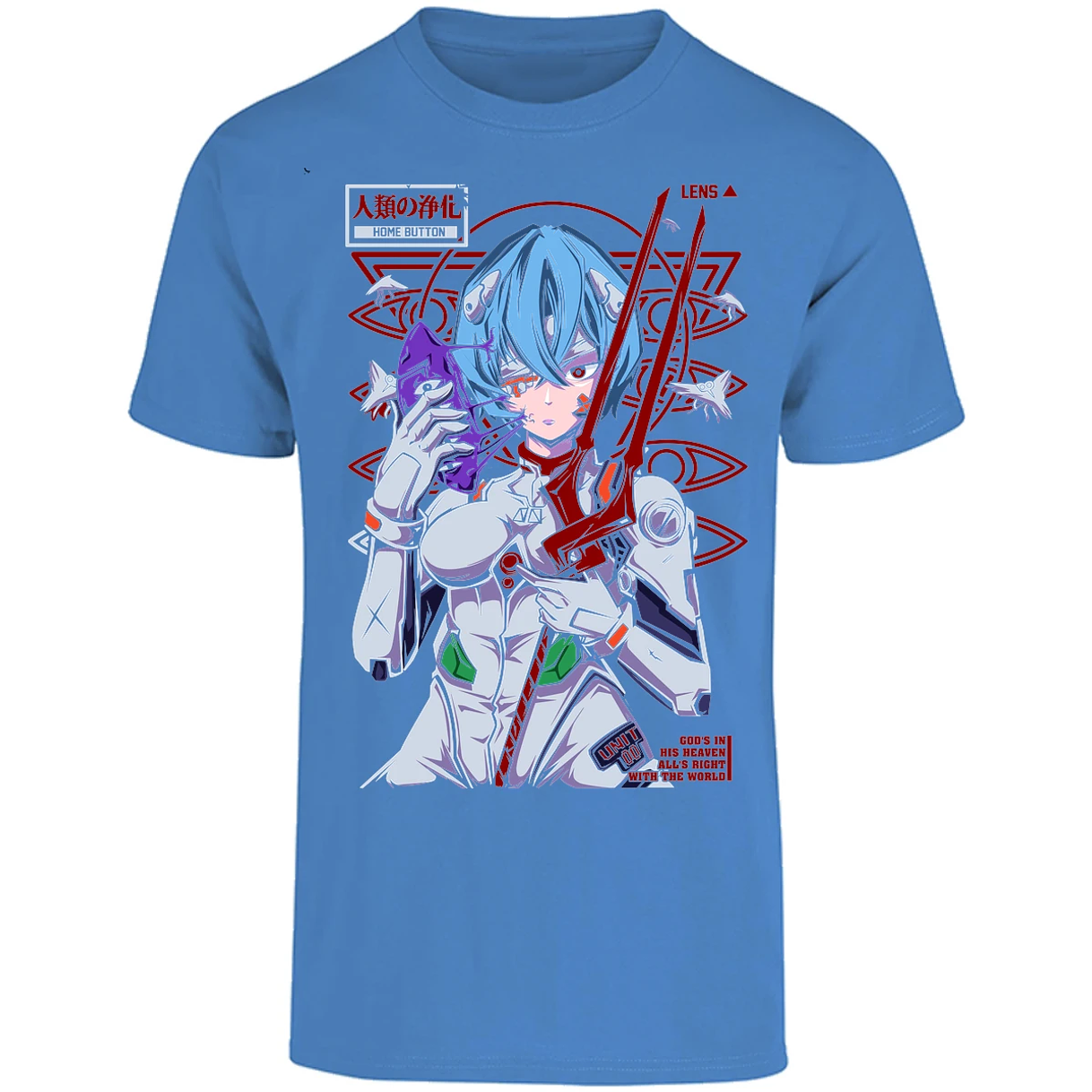 Playera Evangelion Rei Mask para Adulto 15