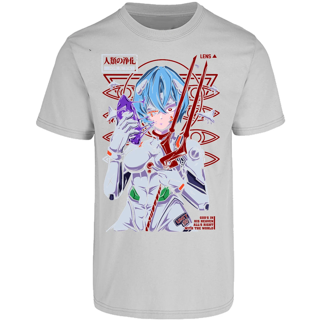 Playera Evangelion Rei Mask para Adulto 16
