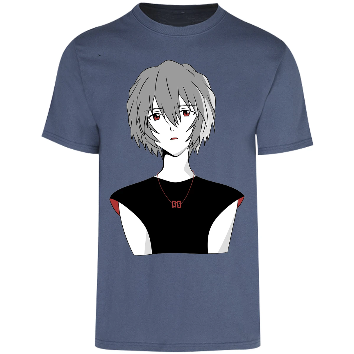 Playera Evangelion Rei Ayanami Simple para Adulto 1