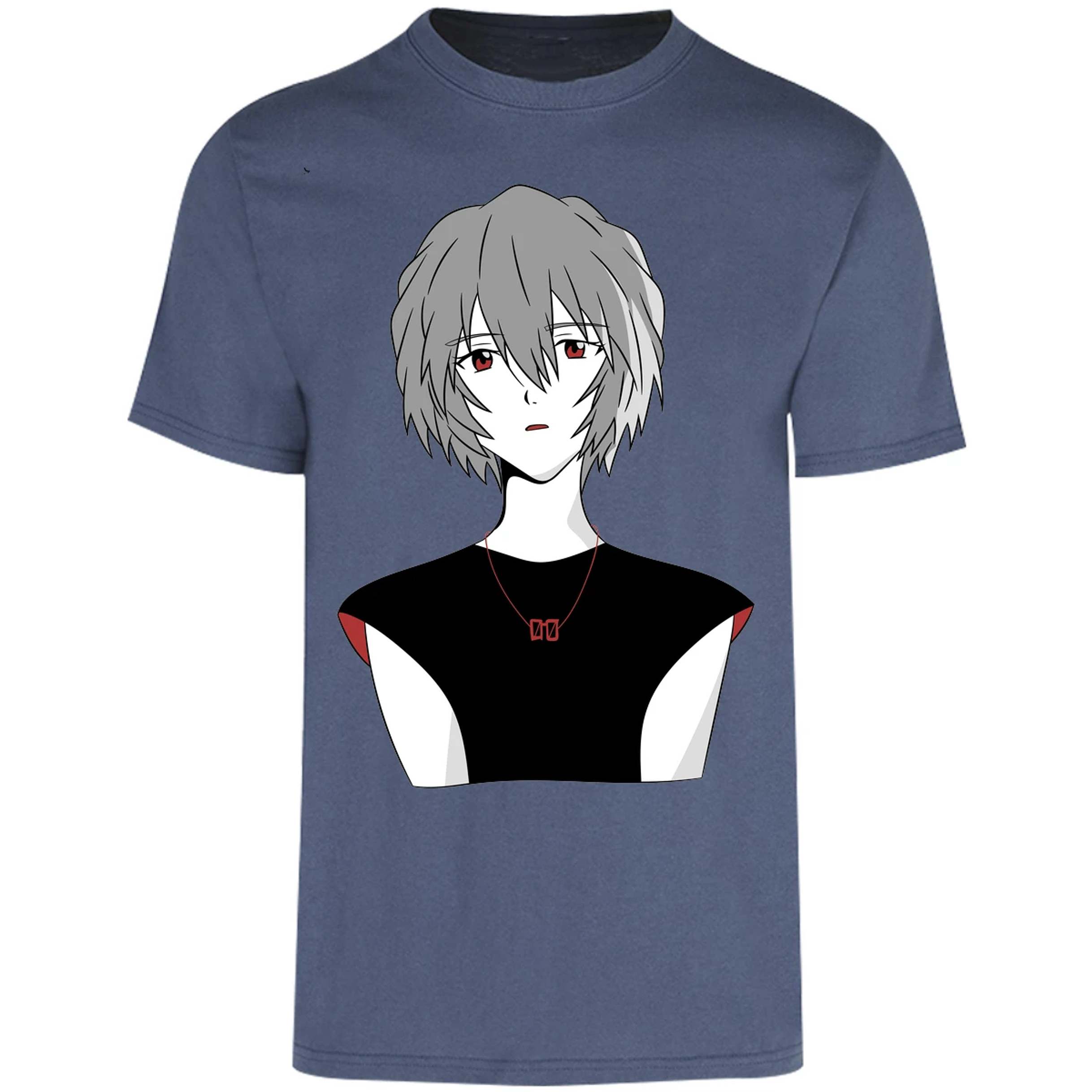 Playera Evangelion Rei Ayanami Simple para Adulto 1
