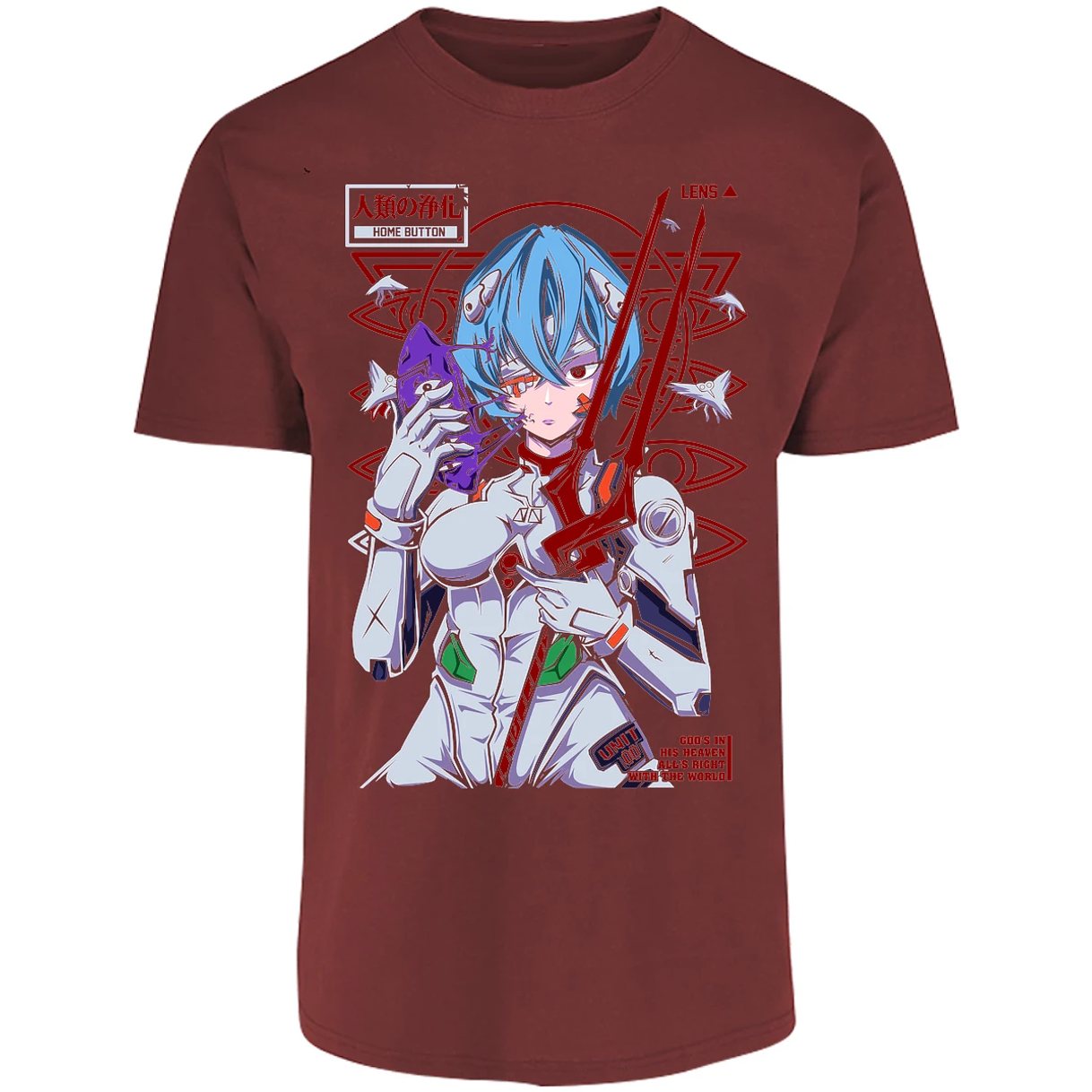 Playera Evangelion Rei Mask para Adulto 17