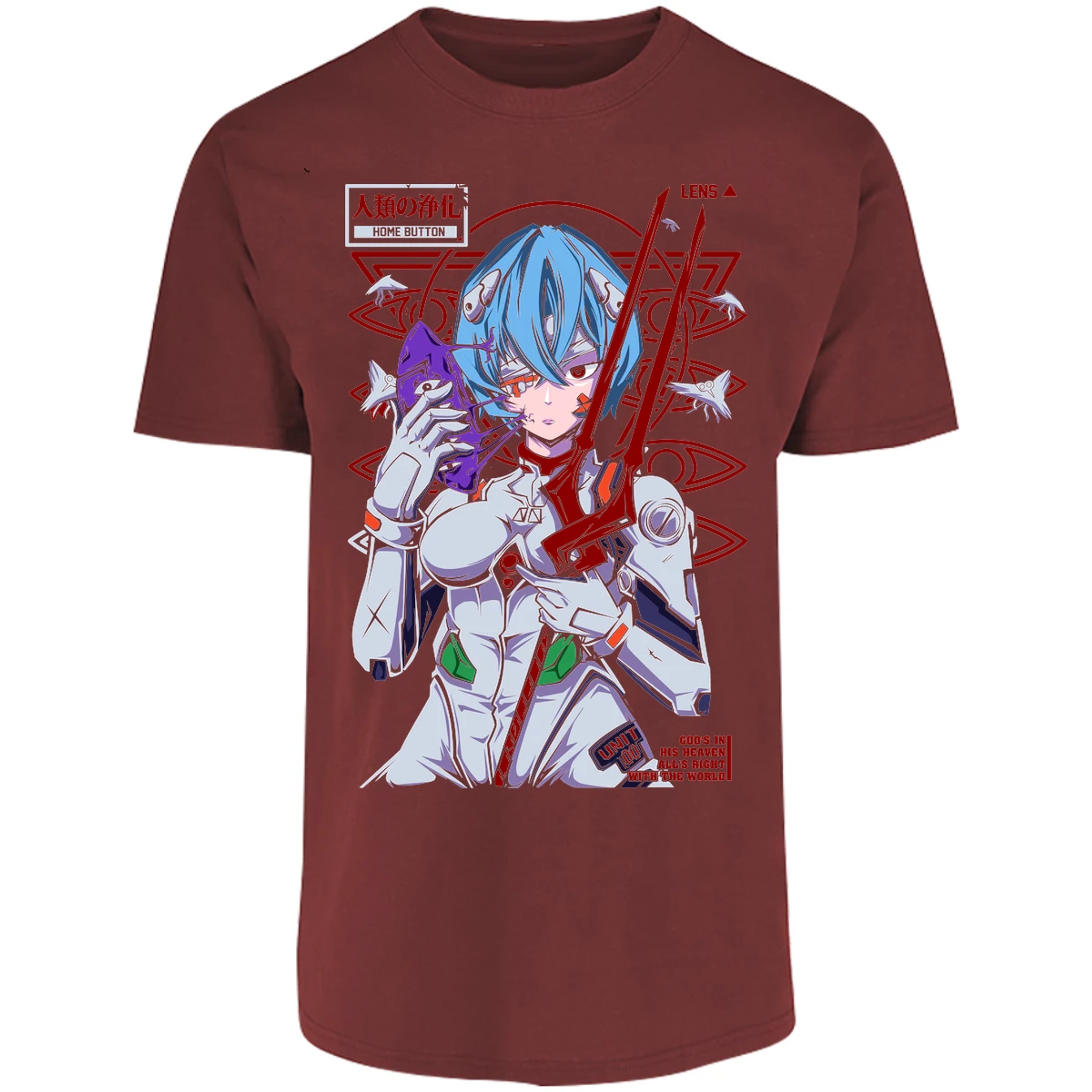Playera Evangelion Rei Mask para Adulto 17