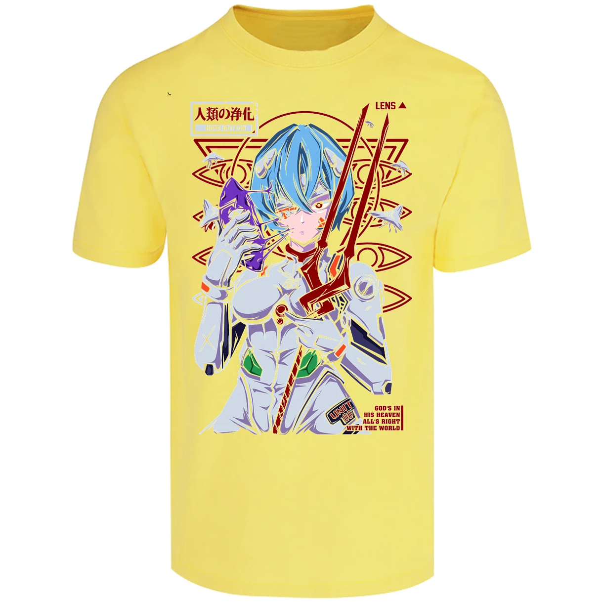 Playera Evangelion Rei Mask para Adulto 18