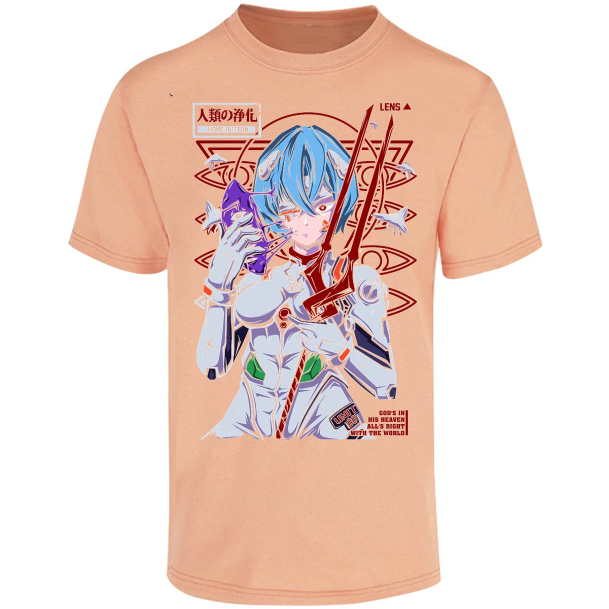 Playera Evangelion Rei Mask para Adulto 23