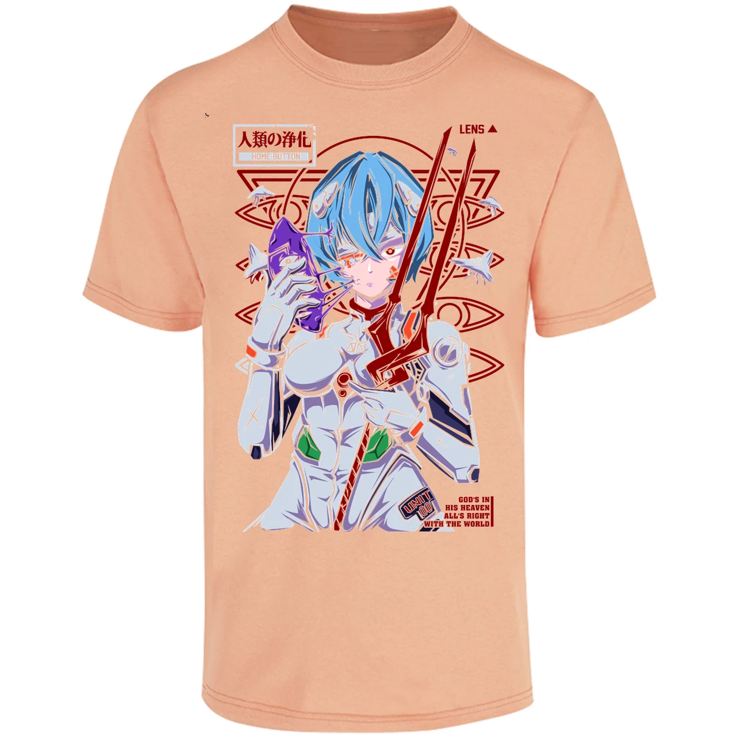 Playera Evangelion Rei Mask para Adulto 23