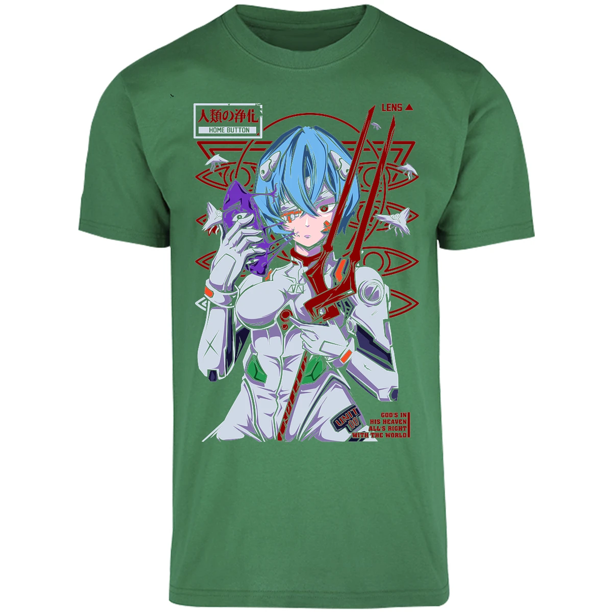 Playera Evangelion Rei Mask para Adulto 24