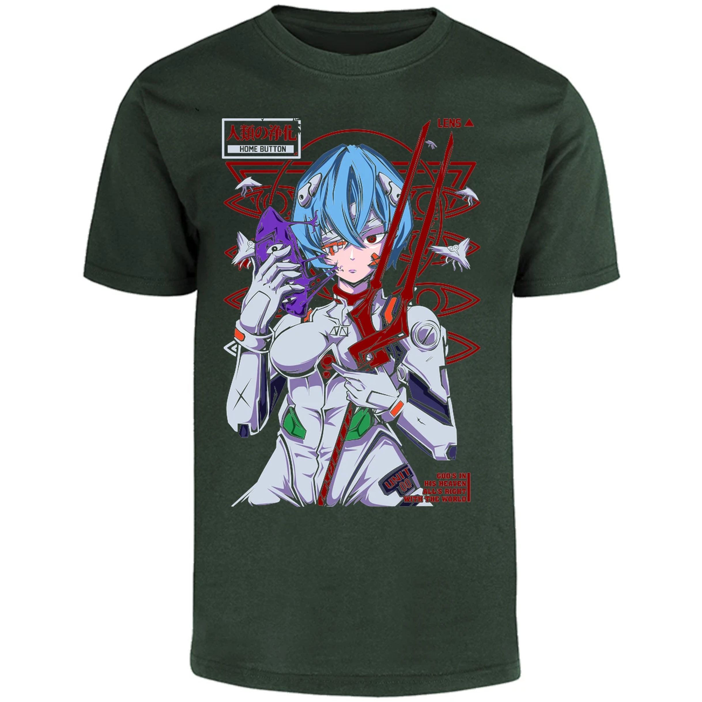 Playera Evangelion Rei Mask para Adulto 25