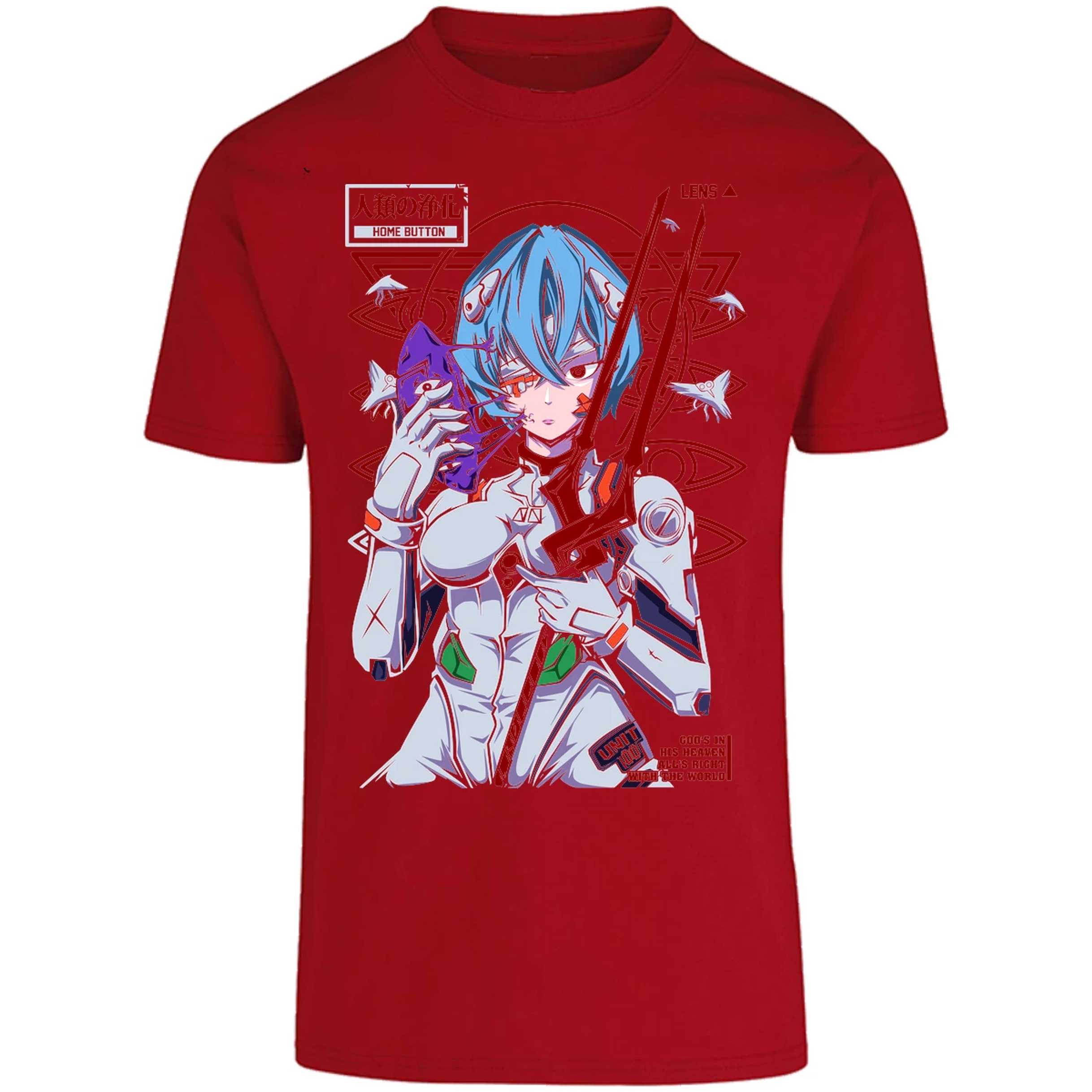 Playera Evangelion Rei Mask para Adulto 27