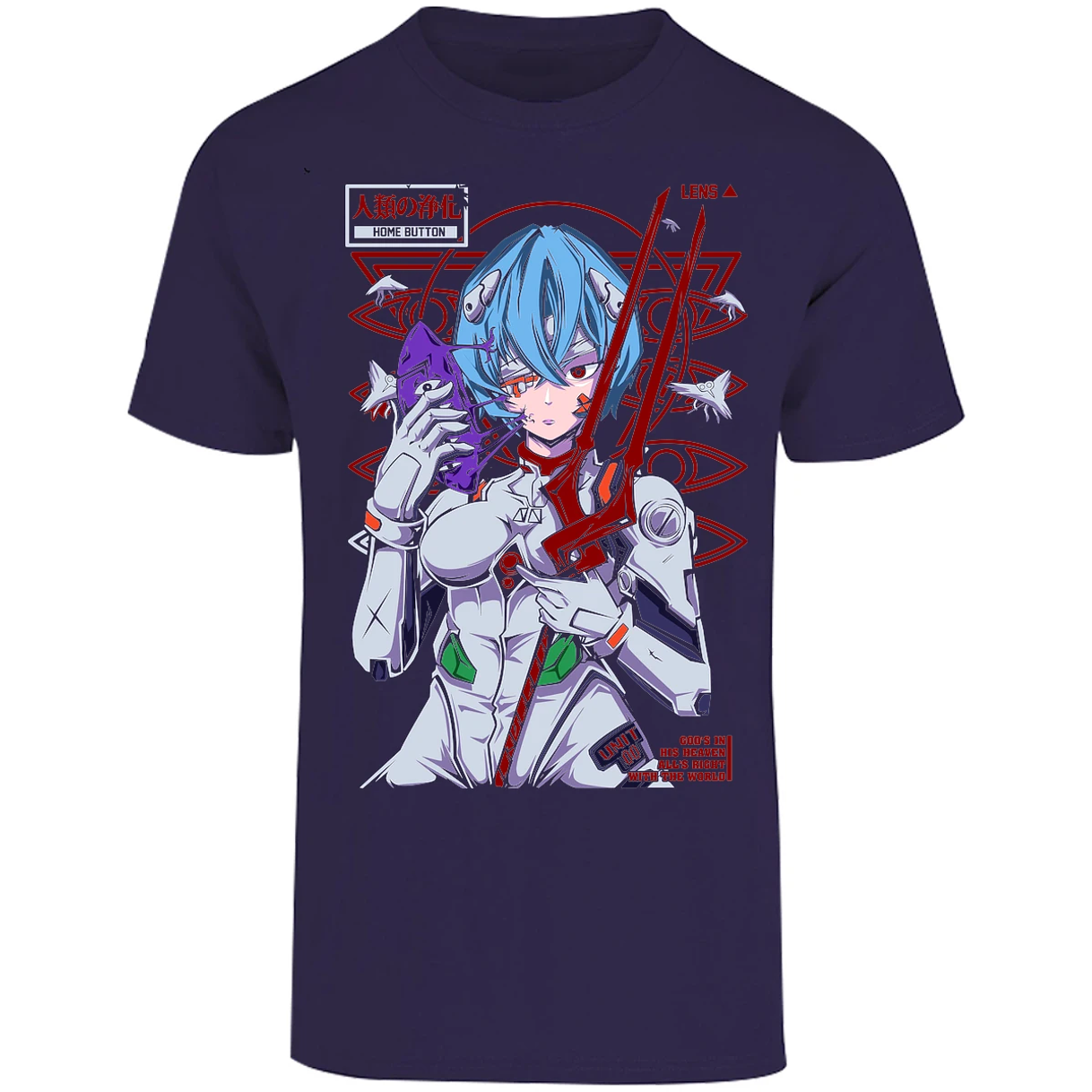 Playera Evangelion Rei Mask para Adulto 30