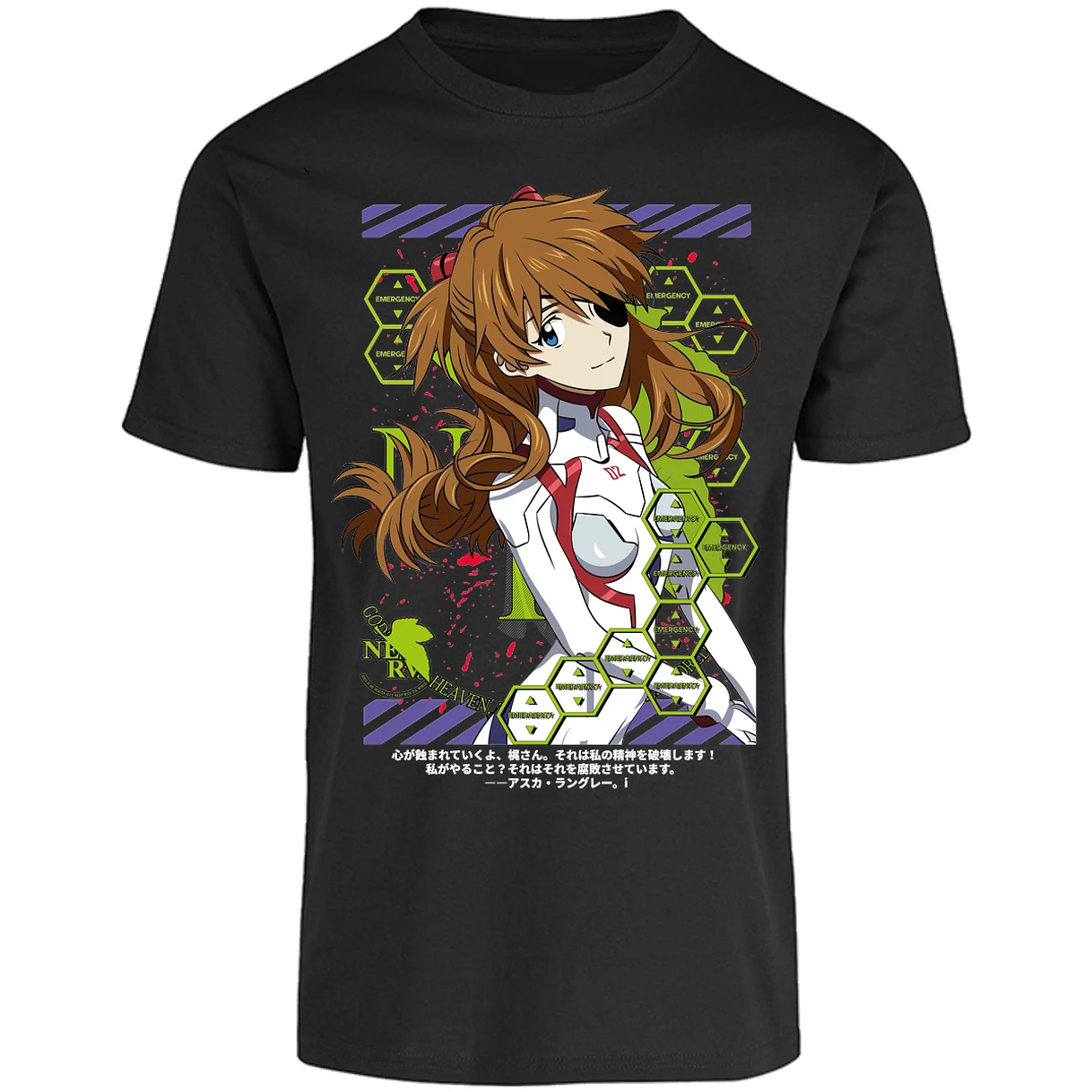 Playera Evangelion Asuka Evangelion para Adulto 6