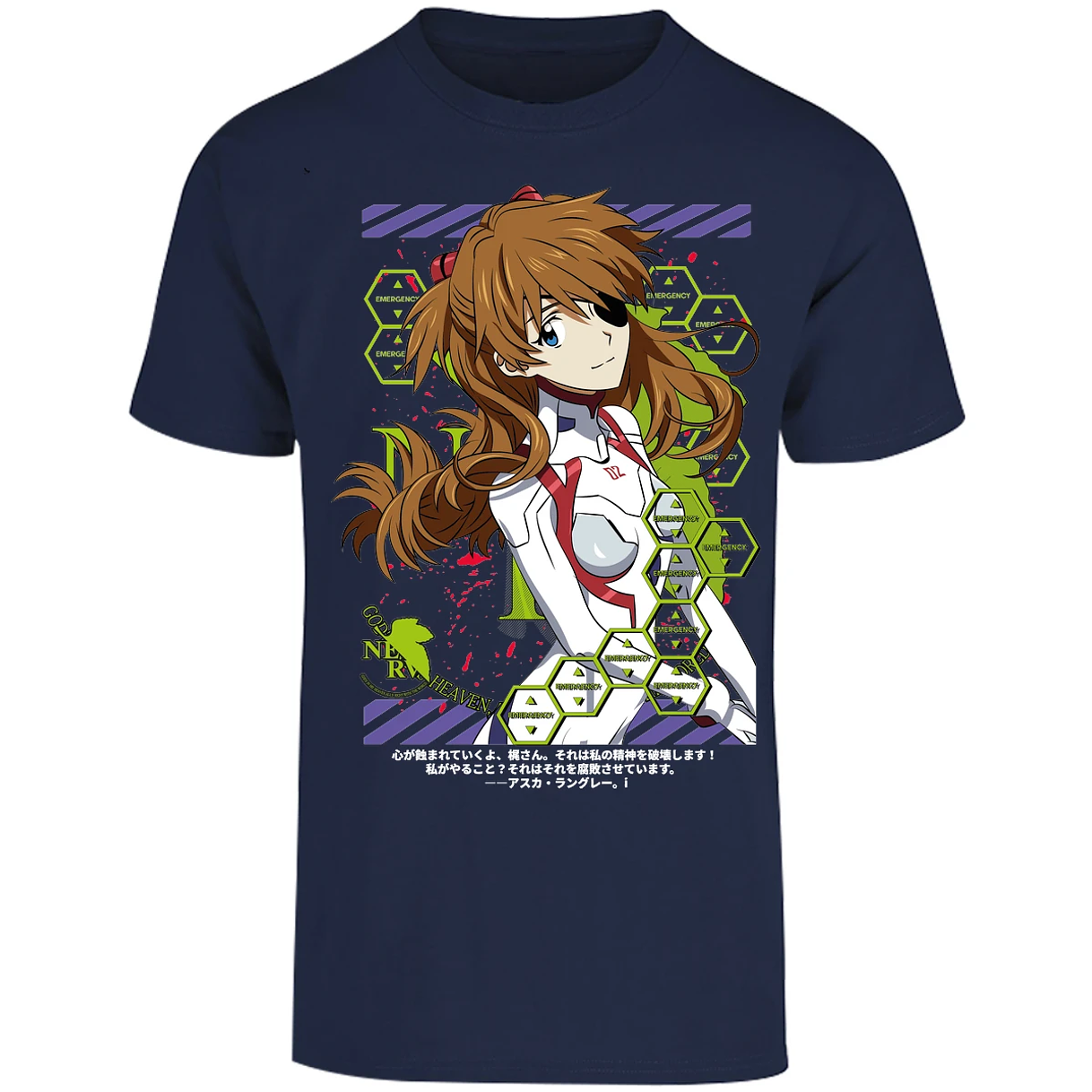 Playera Evangelion Asuka Evangelion para Adulto 25