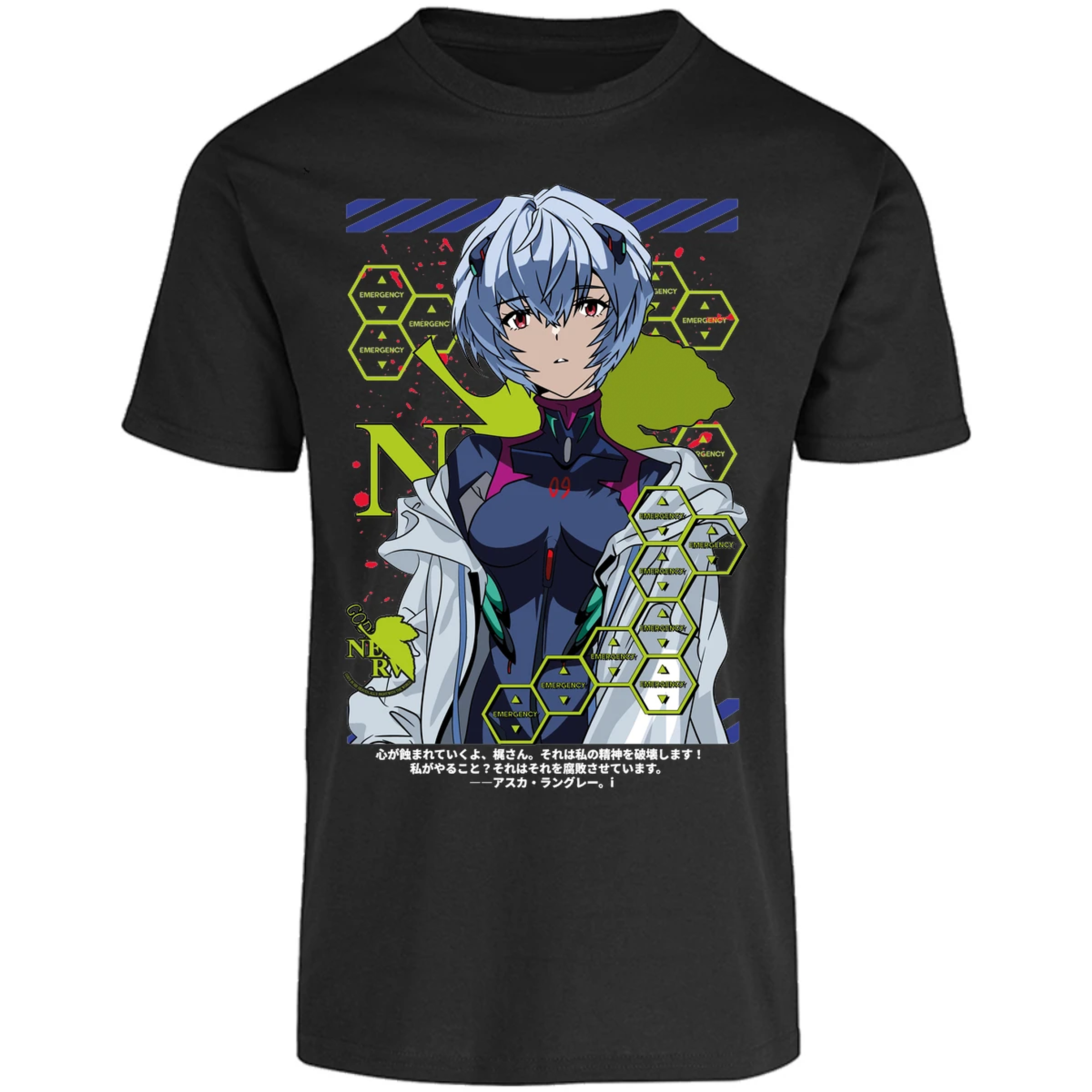 Playera Evangelion Rei Ayanami para Adulto 50