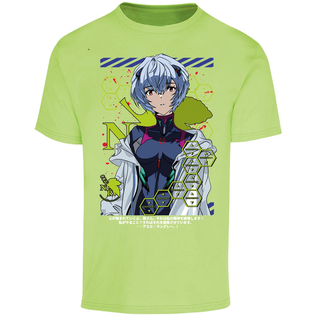 Playera Evangelion Rei Ayanami para Adulto 2