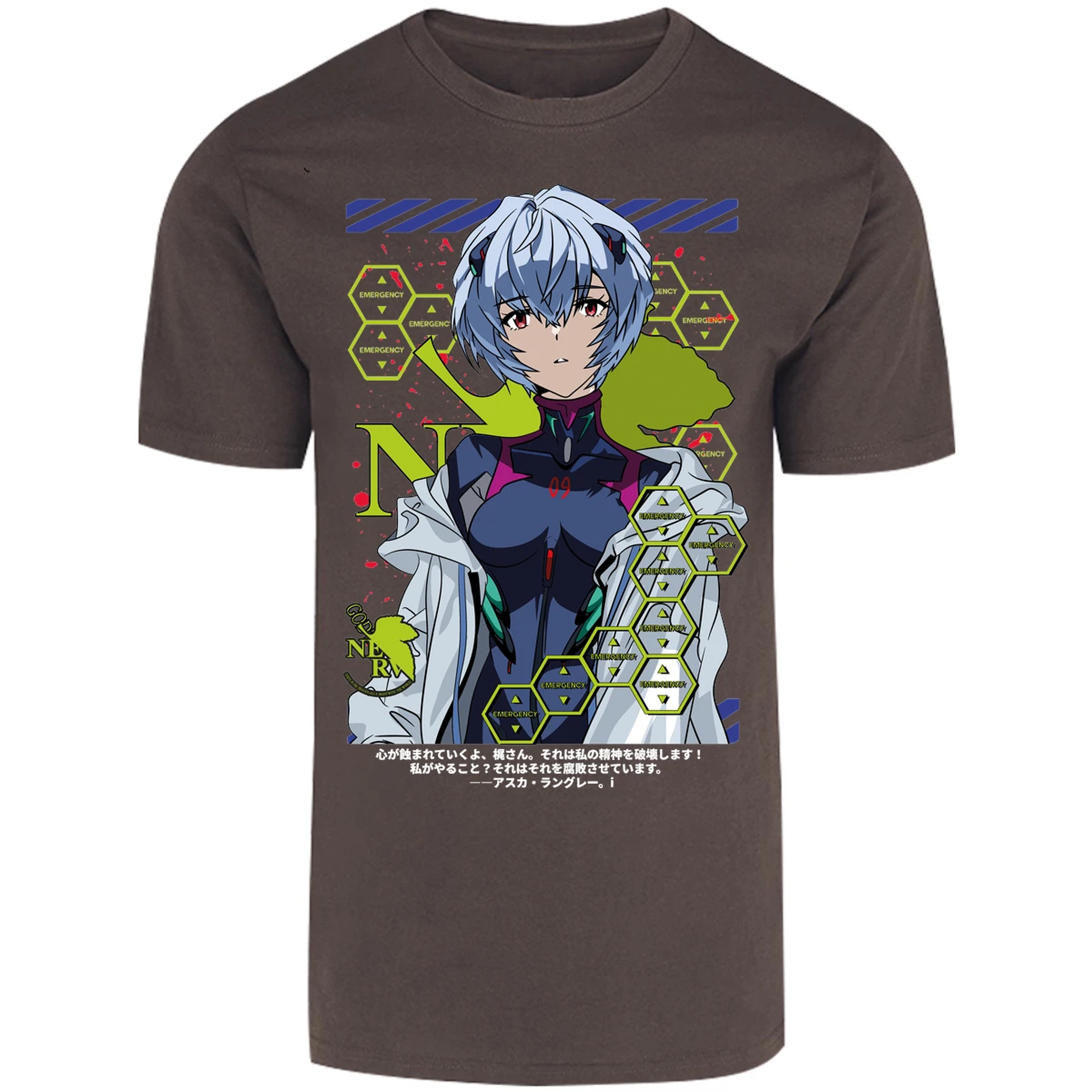 Playera Evangelion Rei Ayanami para Adulto 4