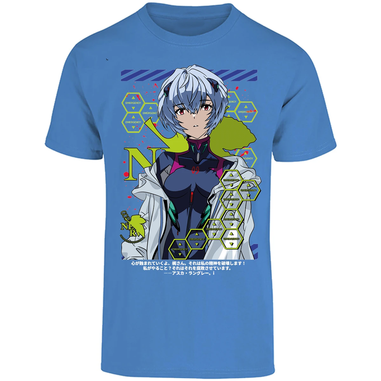 Playera Evangelion Rei Ayanami para Adulto 6