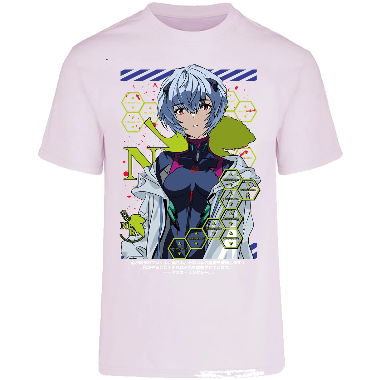 Playera Evangelion Rei Ayanami para Adulto 8