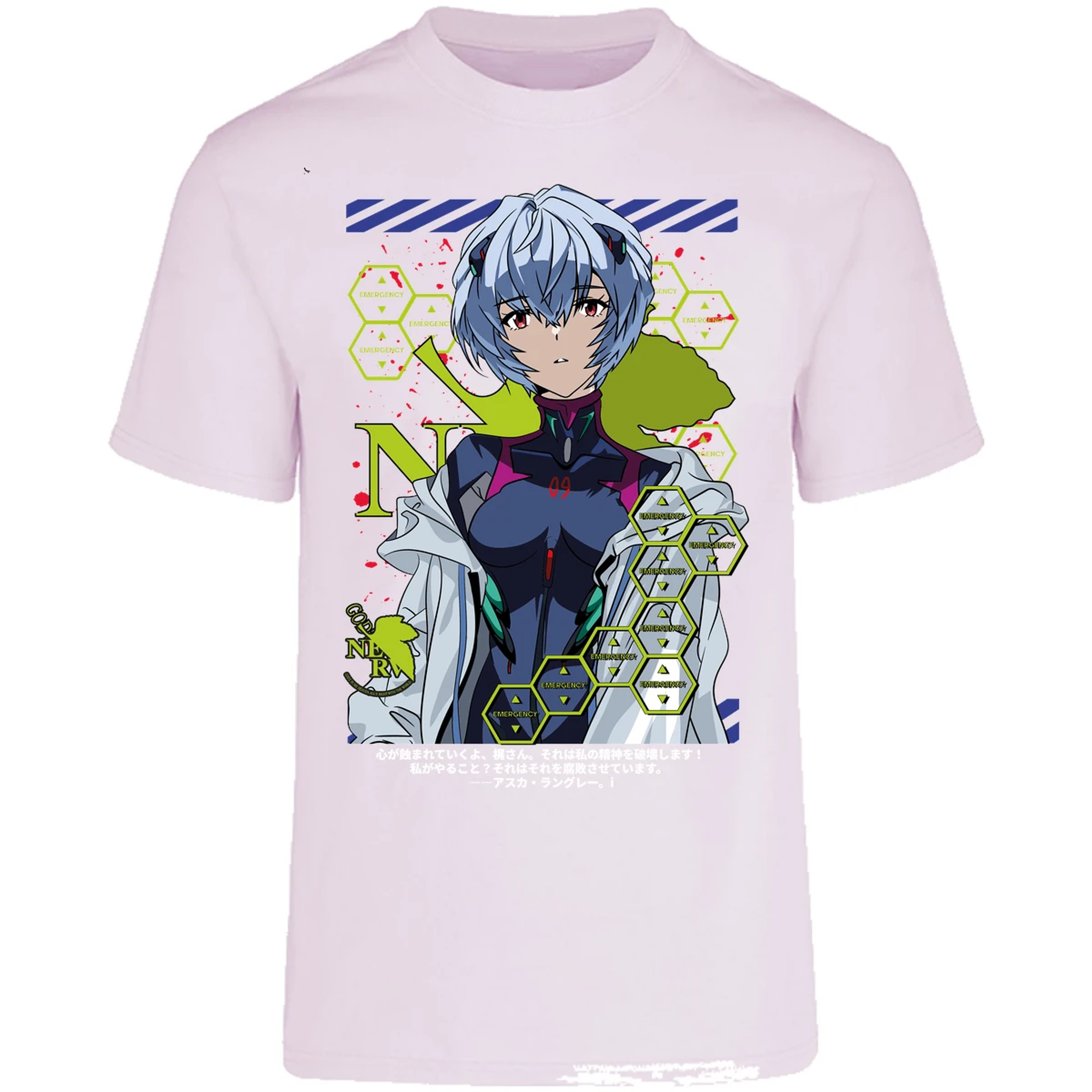 Playera Evangelion Rei Ayanami para Adulto 8
