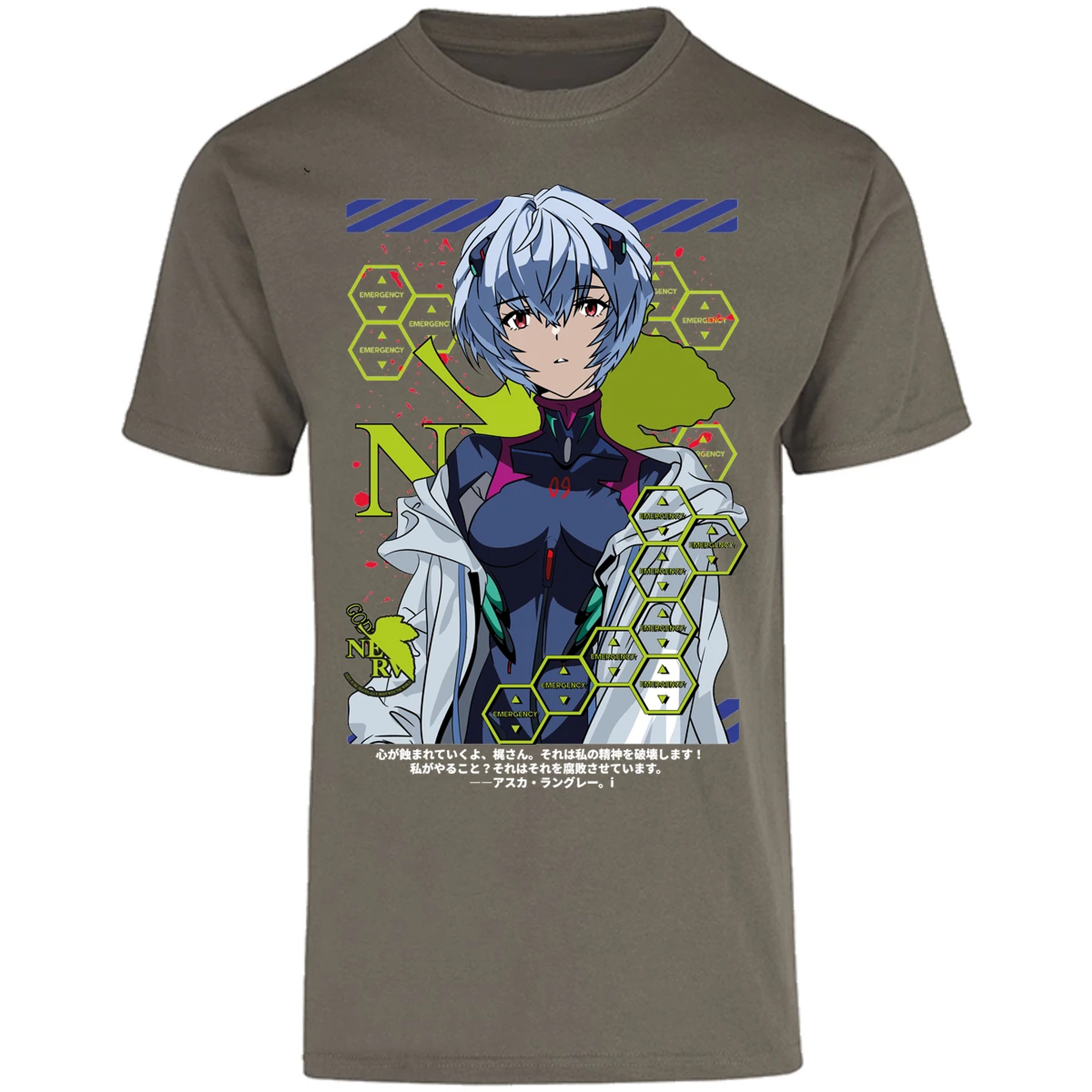 Playera Evangelion Rei Ayanami para Adulto 10