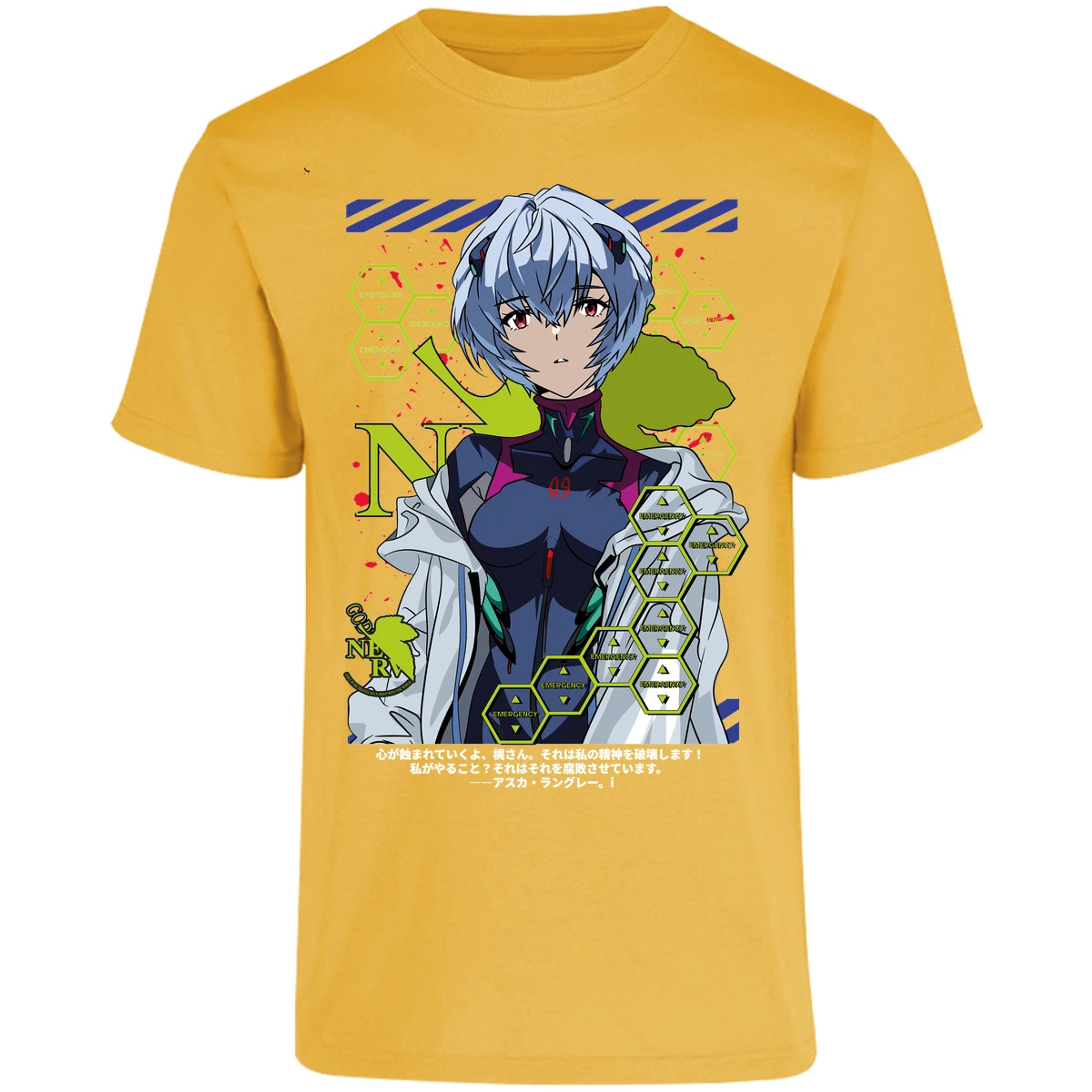 Playera Evangelion Rei Ayanami para Adulto 14