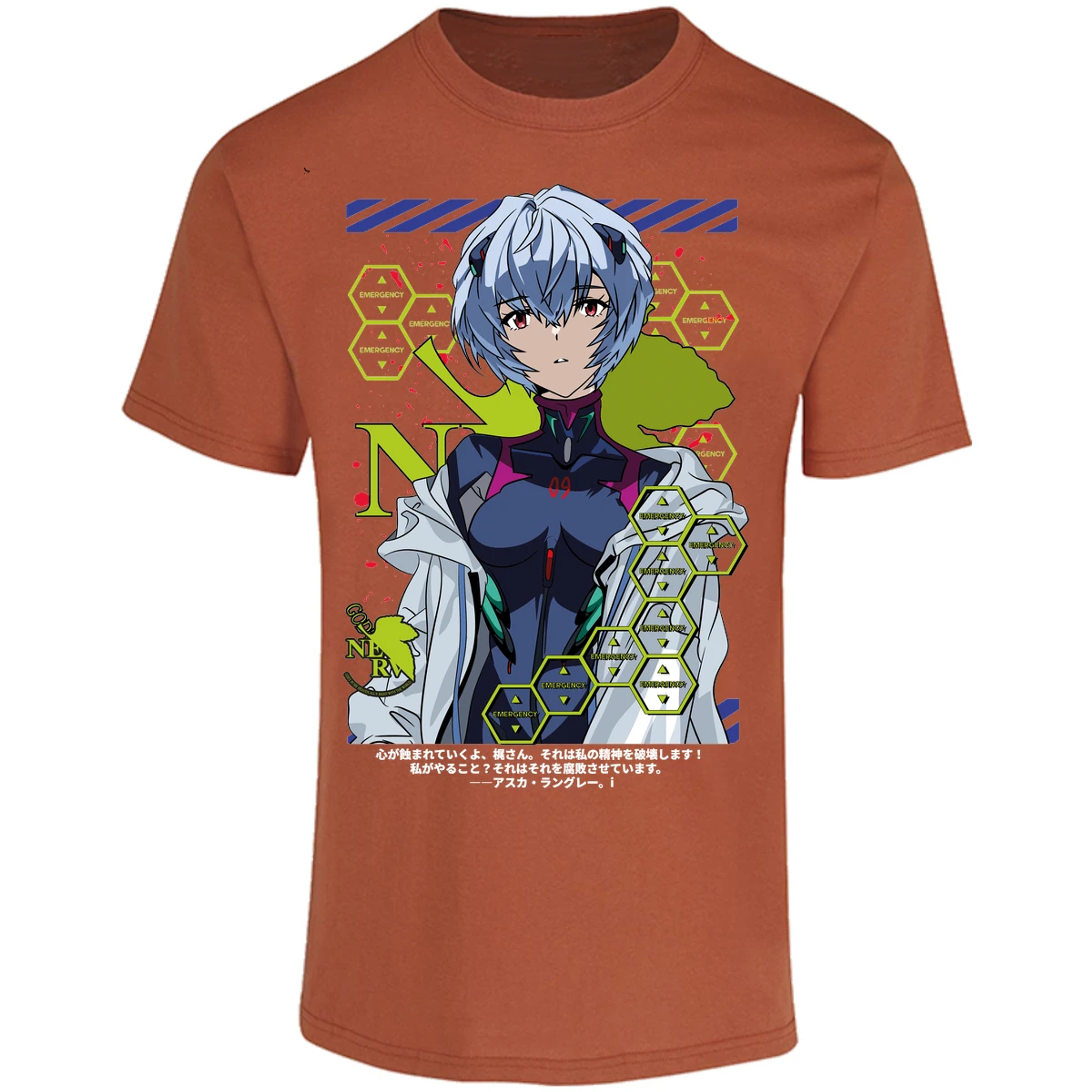 Playera Evangelion Rei Ayanami para Adulto 17